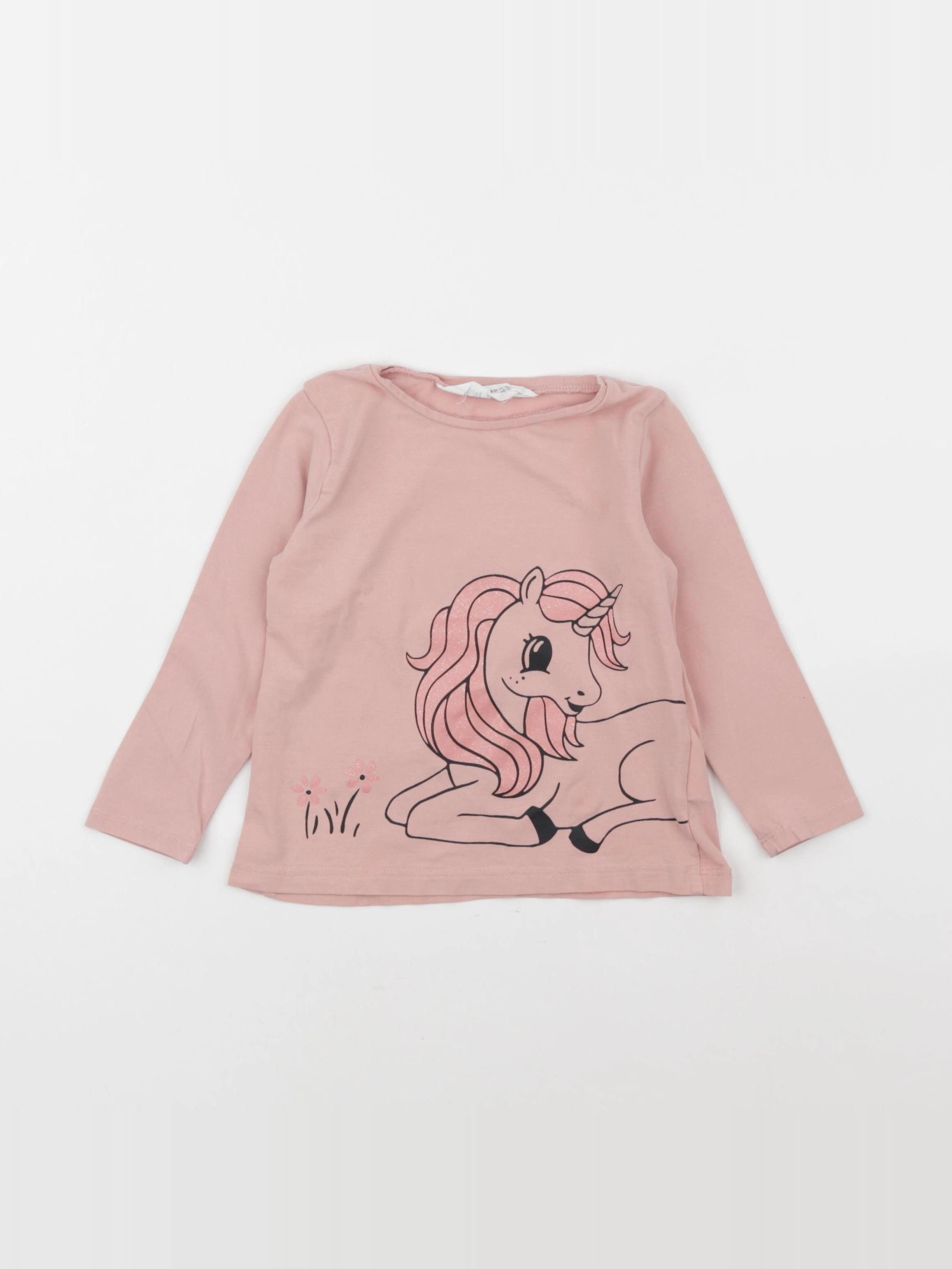 H&M - tee-shirt rose - 18/24 mois