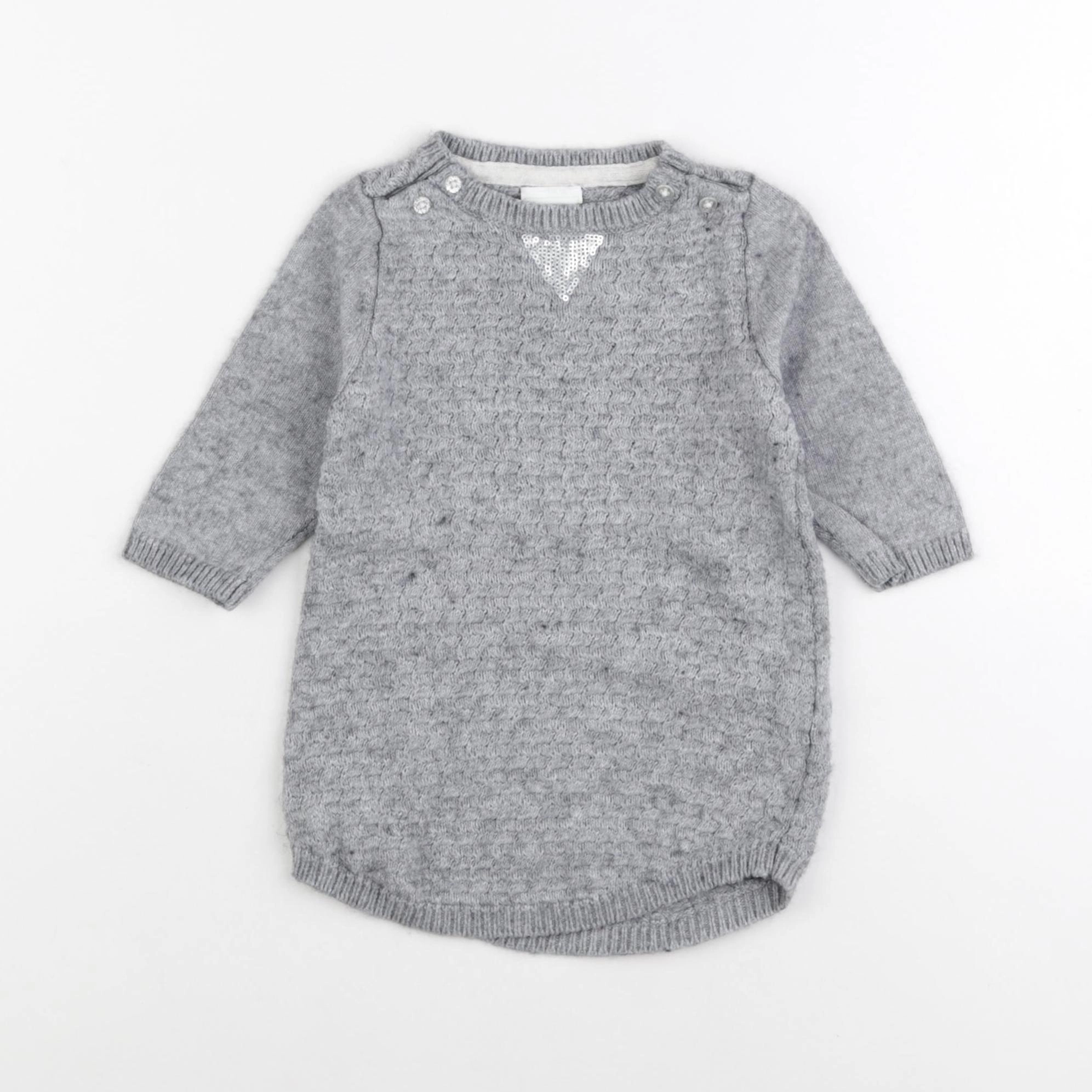 Tape à l'oeil - robe gris - 9 mois