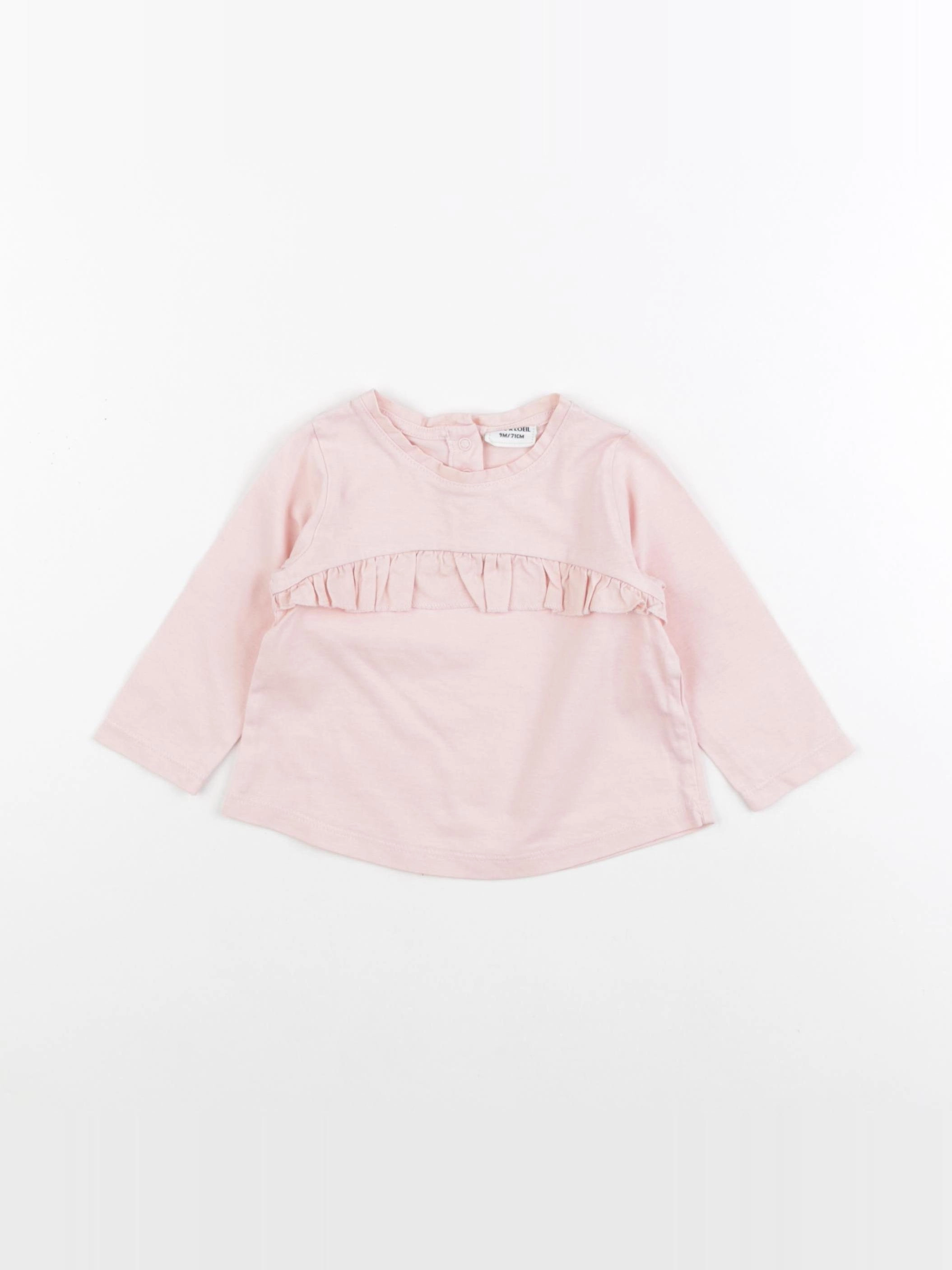 Tape à l'oeil - tee-shirt rose - 9 mois