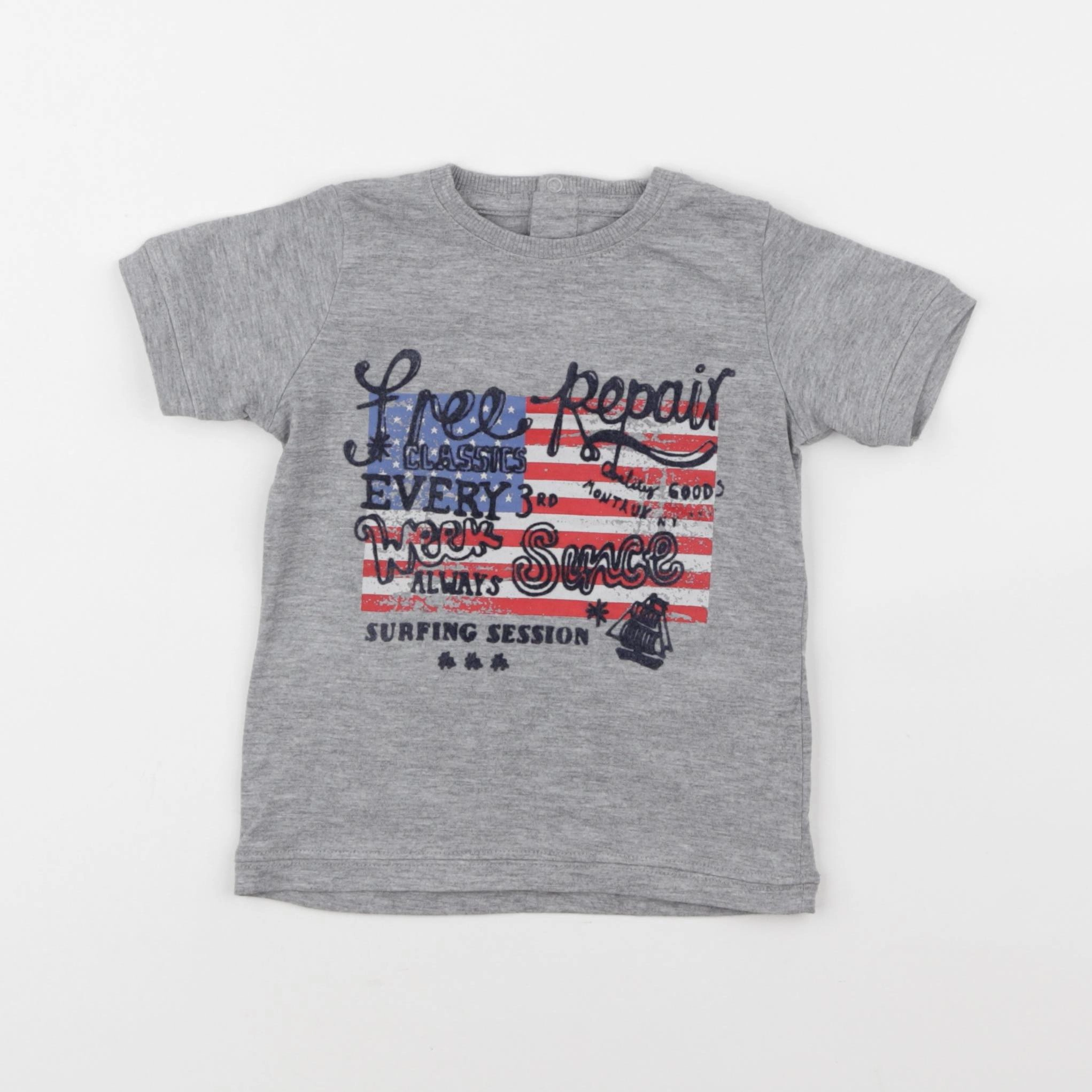 Vertbaudet - tee-shirt gris - 18 mois