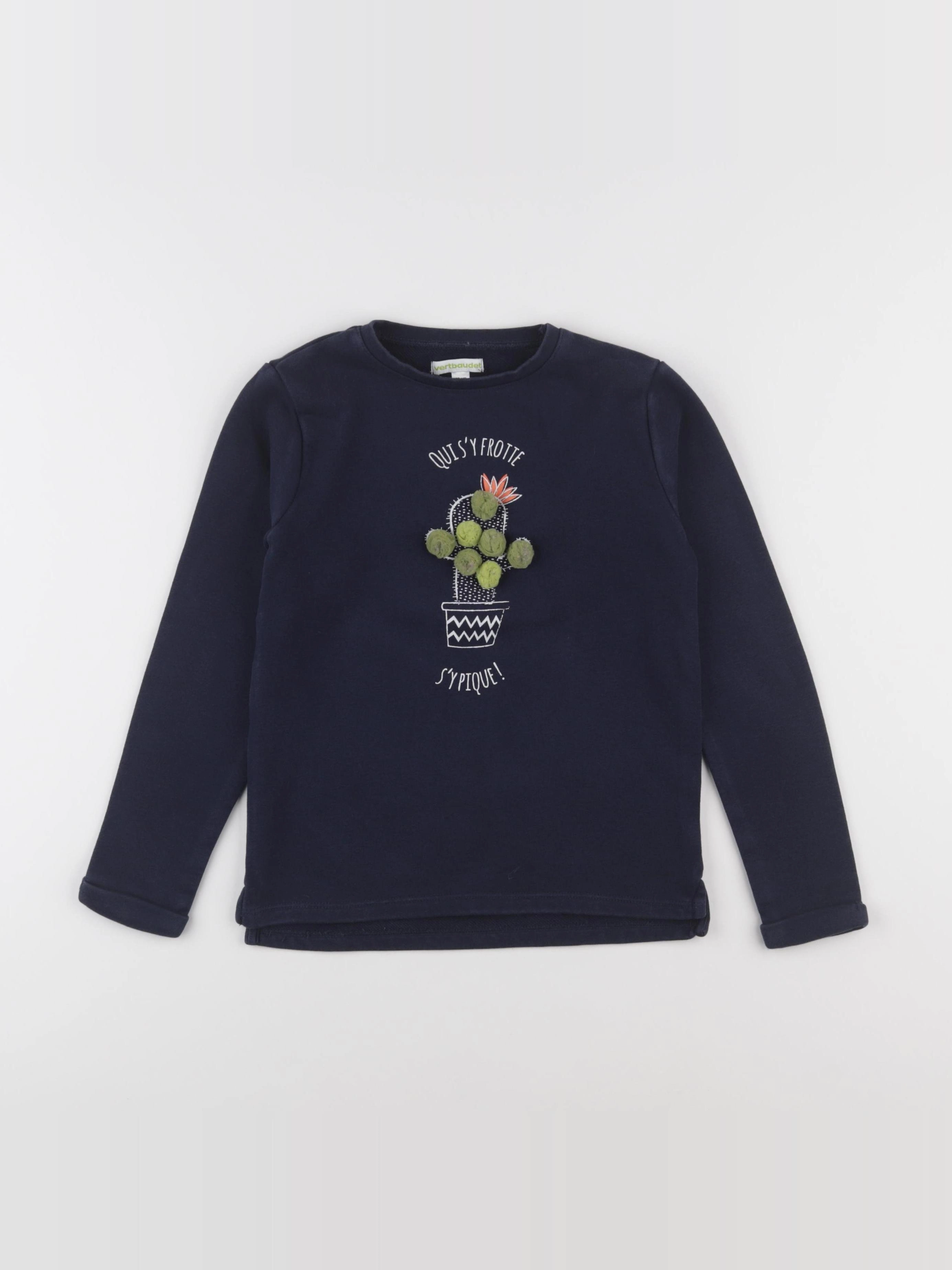Vertbaudet - sweat bleu - 8 ans
