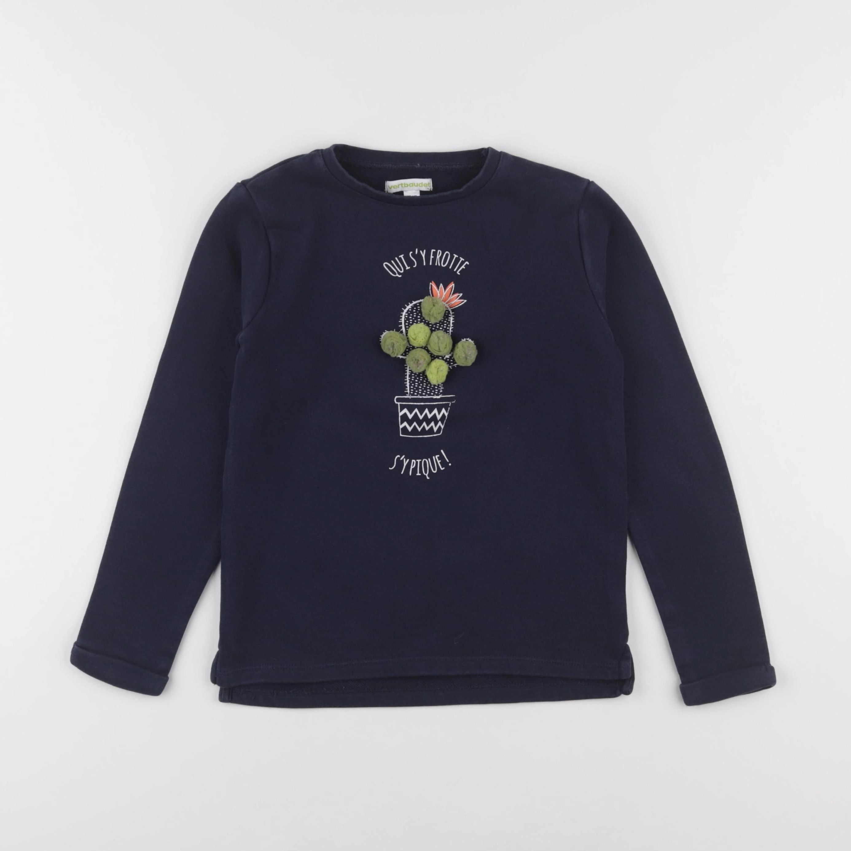 Vertbaudet - sweat bleu - 8 ans