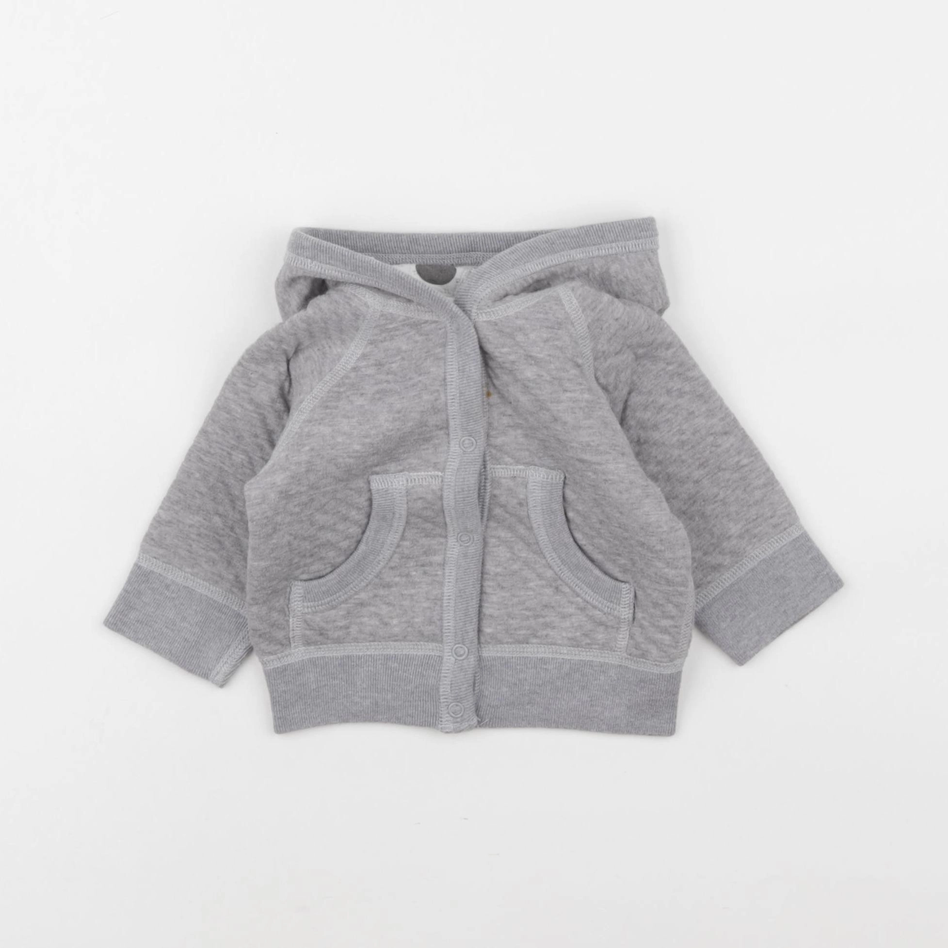 Petit Bateau - sweat gris - 3 mois