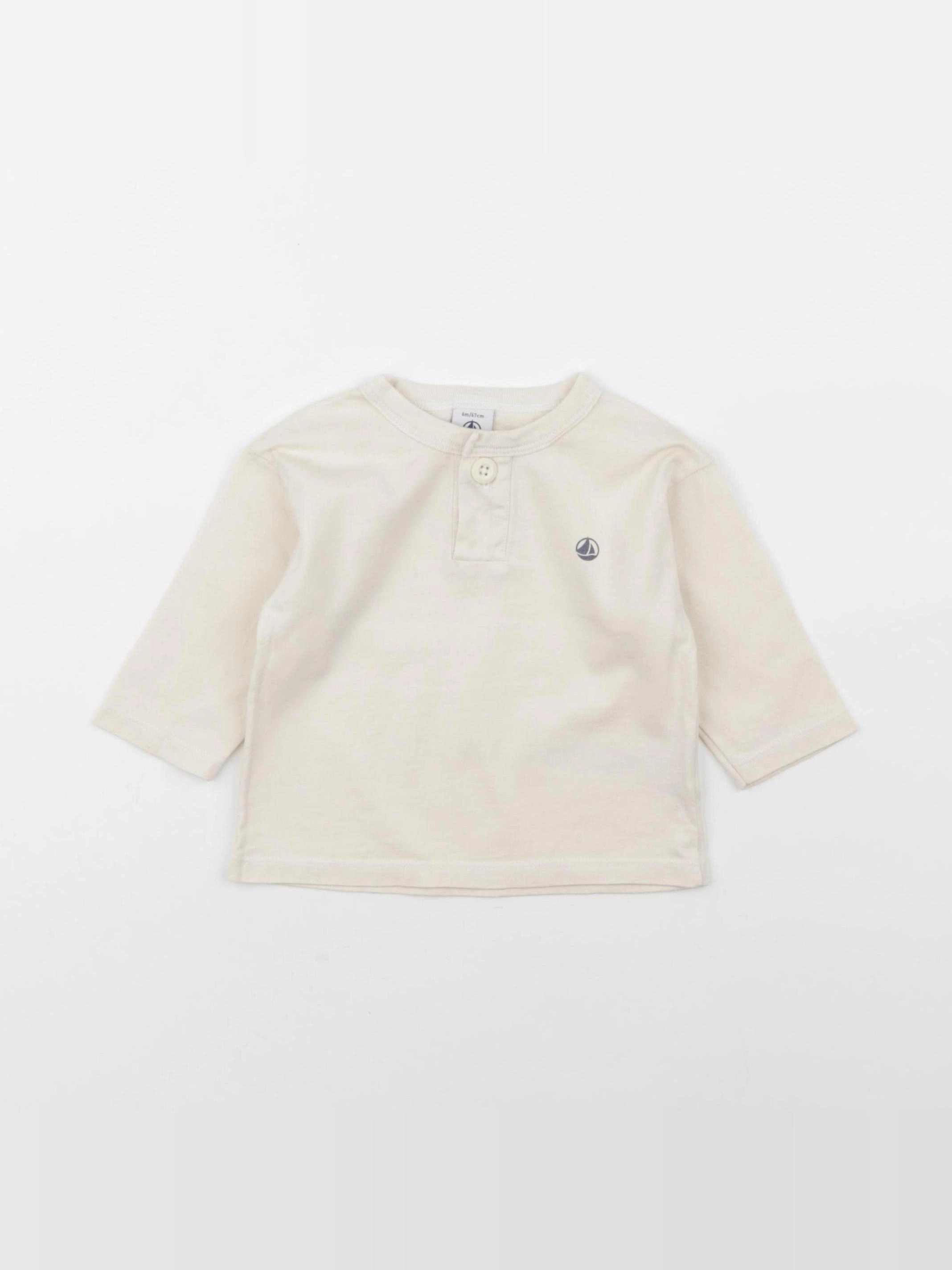 Petit Bateau - tee-shirt beige - 6 mois