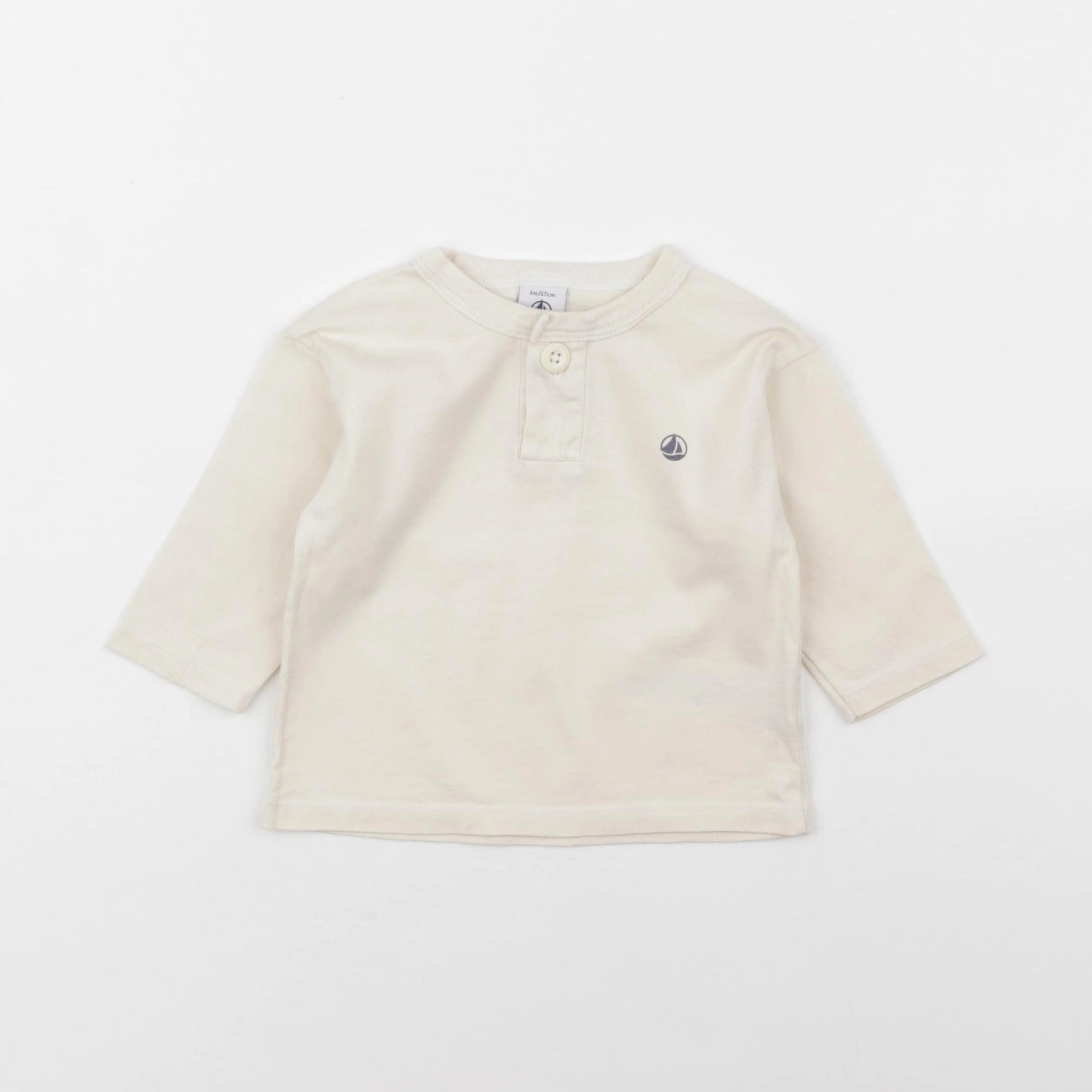 Petit Bateau - tee-shirt beige - 6 mois