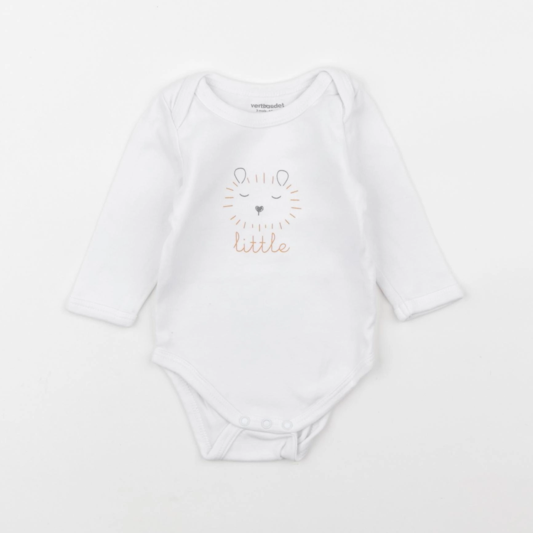 Vertbaudet - body blanc - 3 mois
