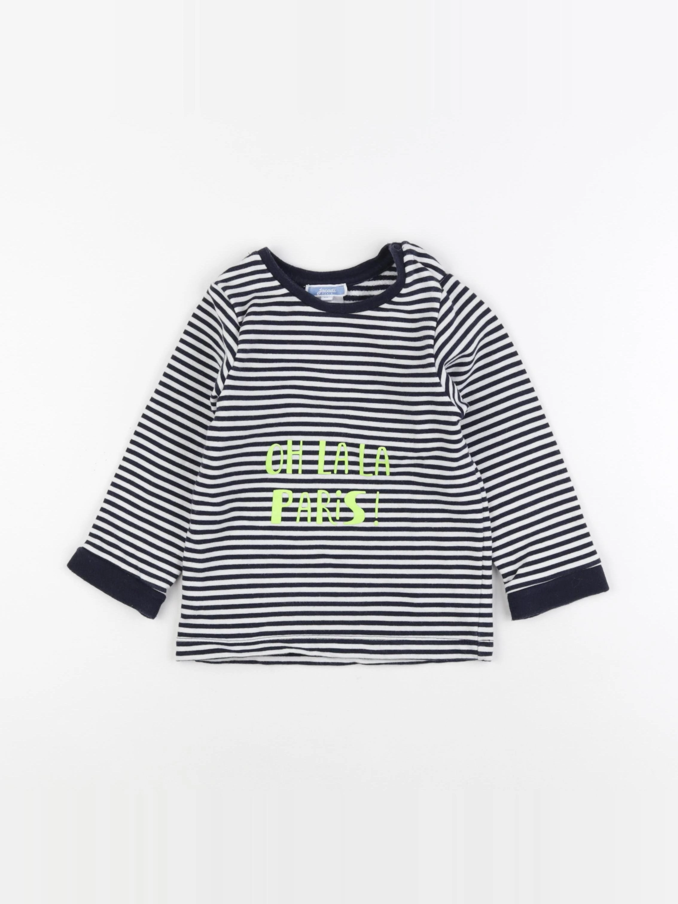 Jacadi - sweat blanc, bleu - 36 mois