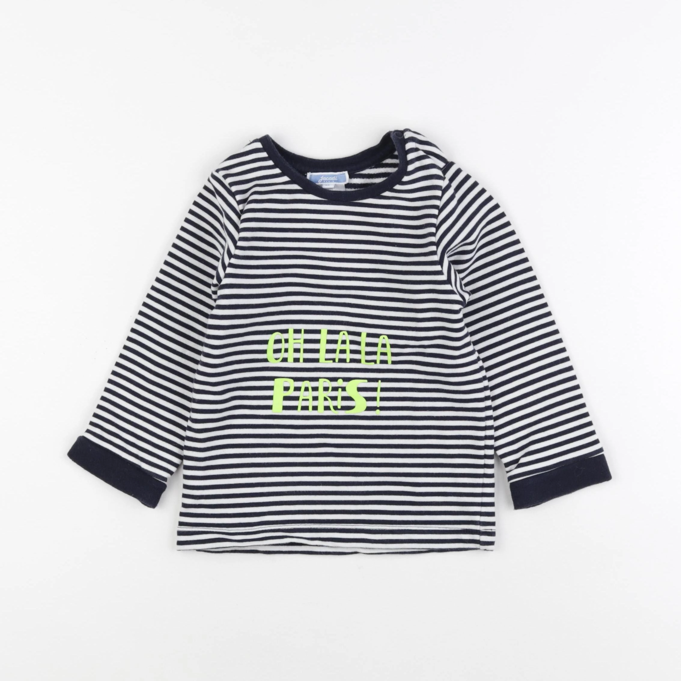 Jacadi - sweat blanc, bleu - 36 mois