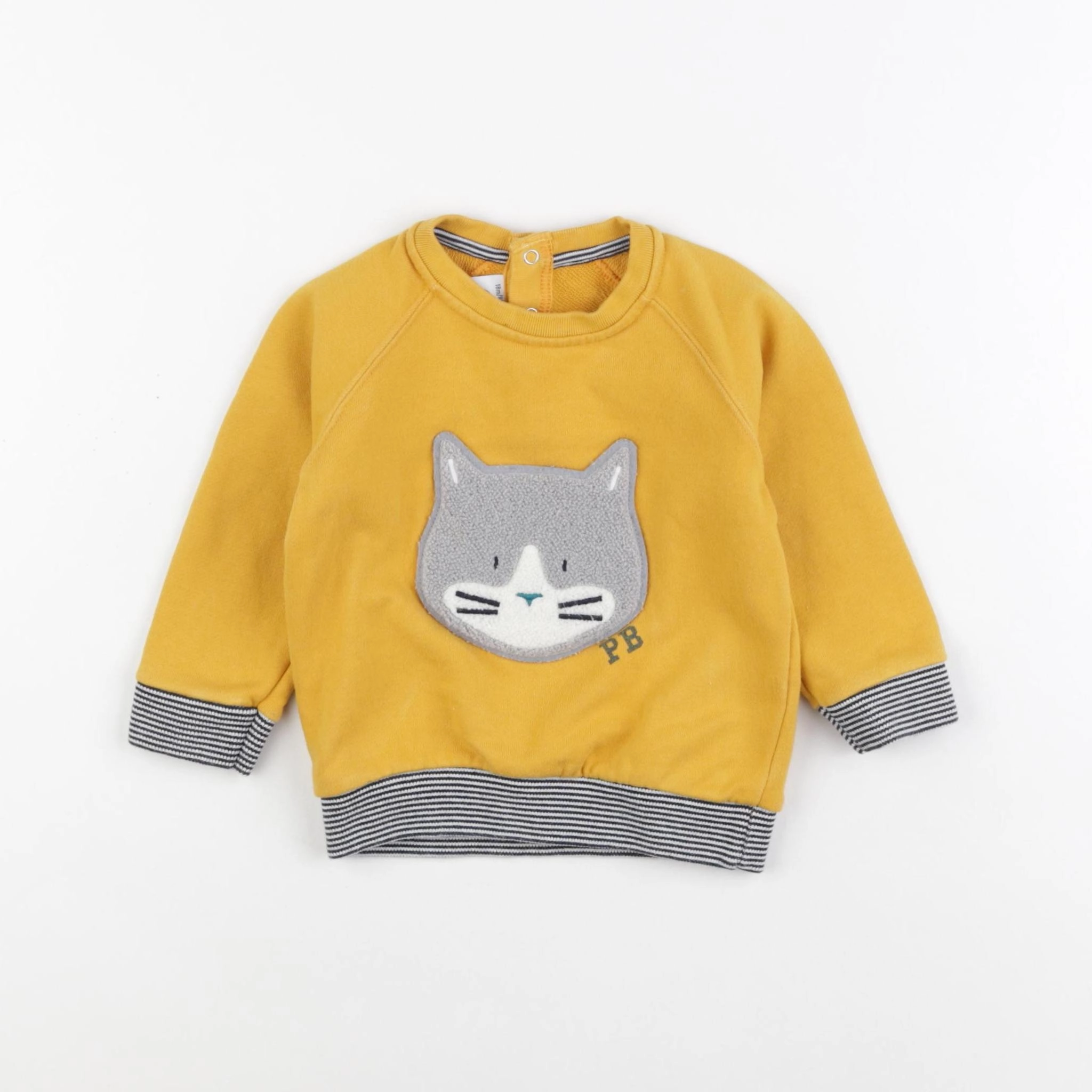 Petit Bateau - sweat jaune - 18 mois