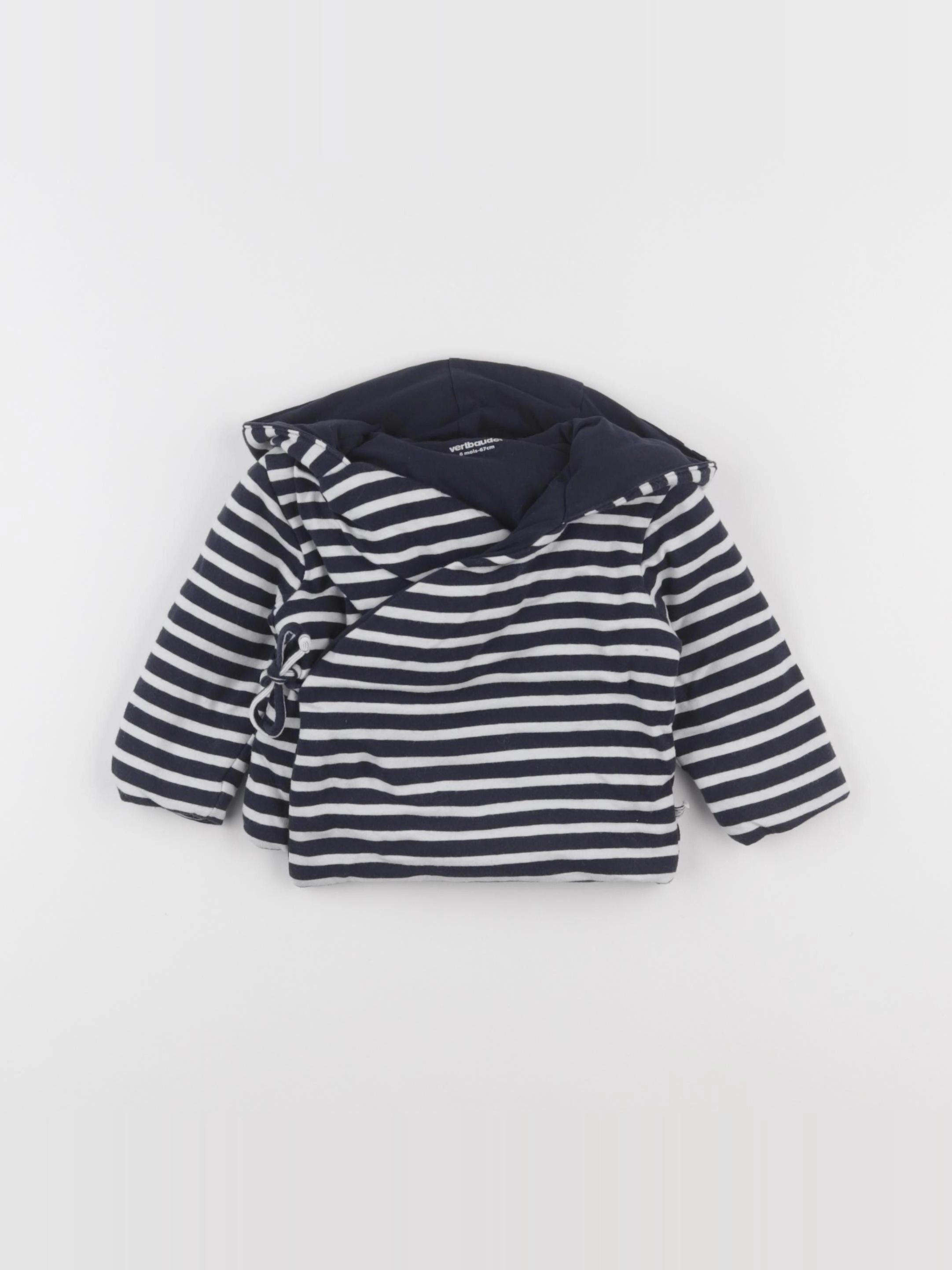 Vertbaudet - gilet bleu - 6 mois