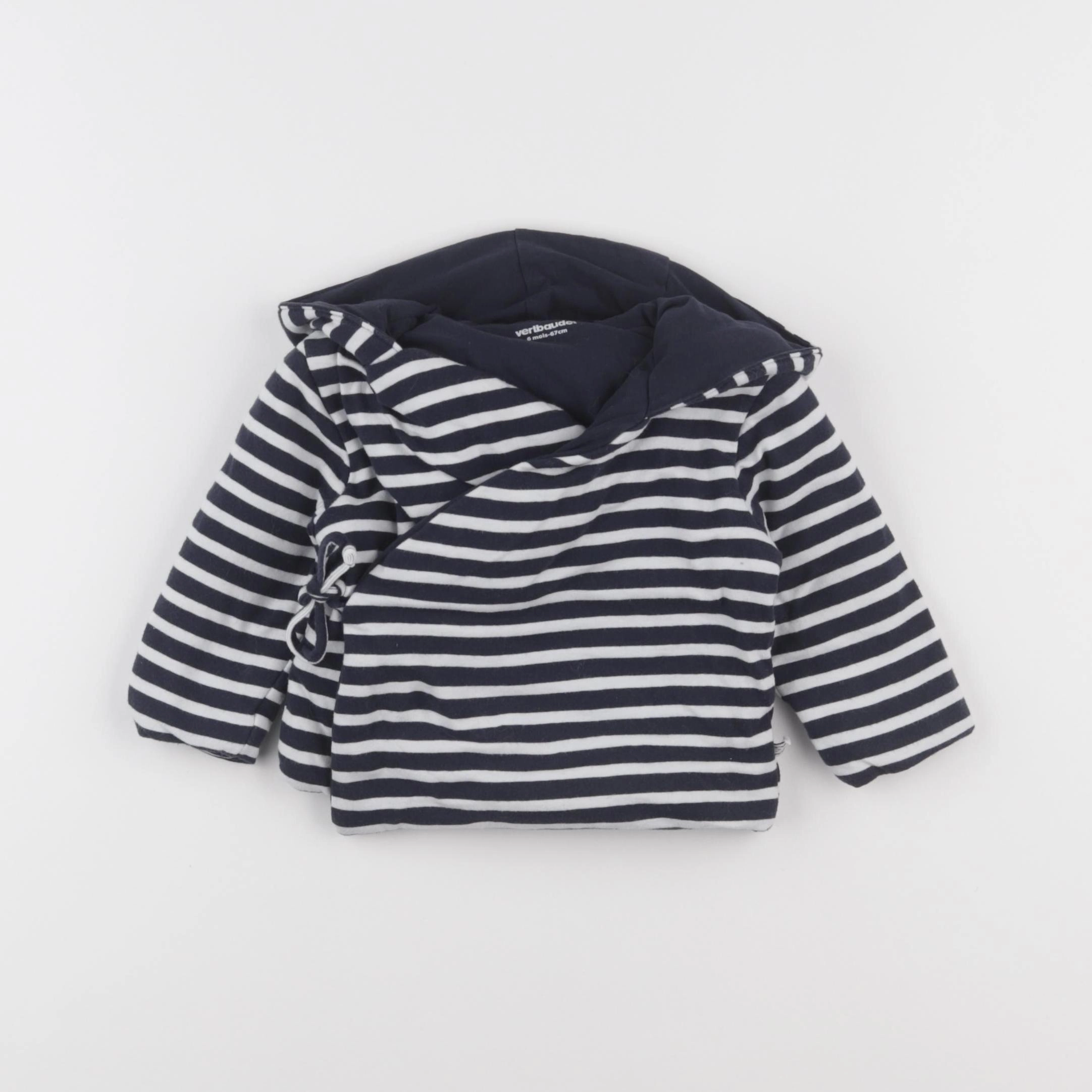 Vertbaudet - gilet bleu - 6 mois