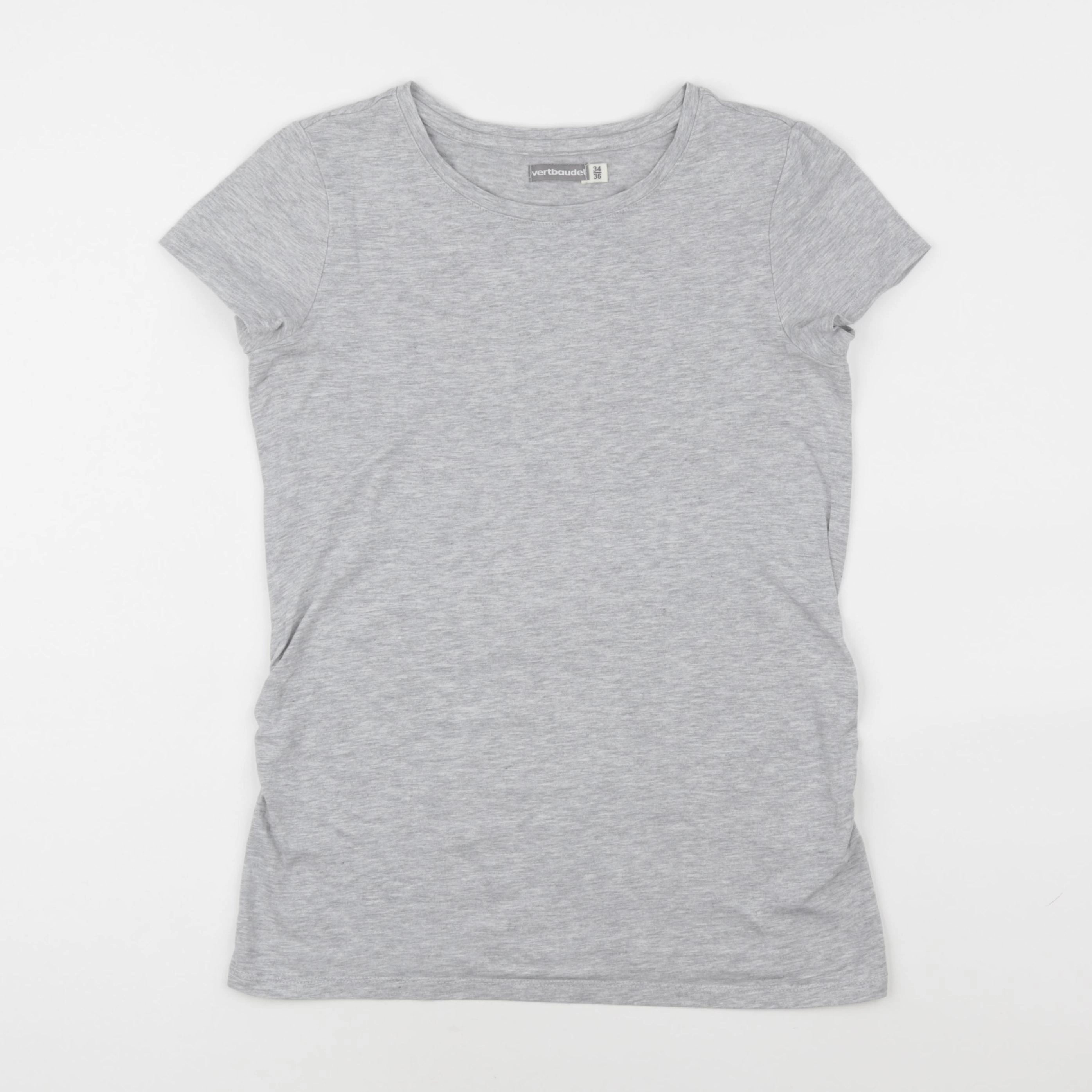 Vertbaudet - tee-shirt grossesse gris - 34 à 36