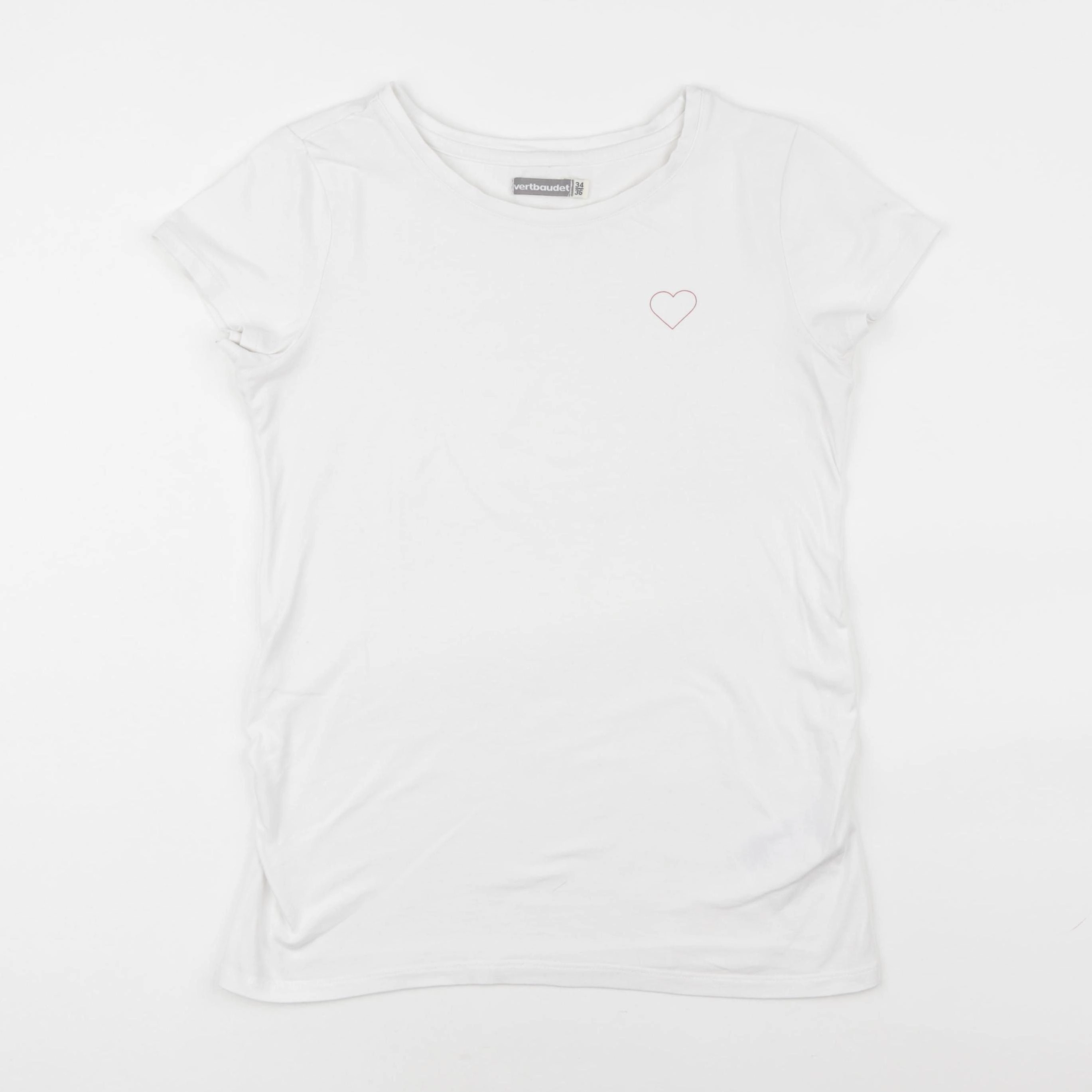 Vertbaudet - tee-shirt grossesse blanc - 34 à 36