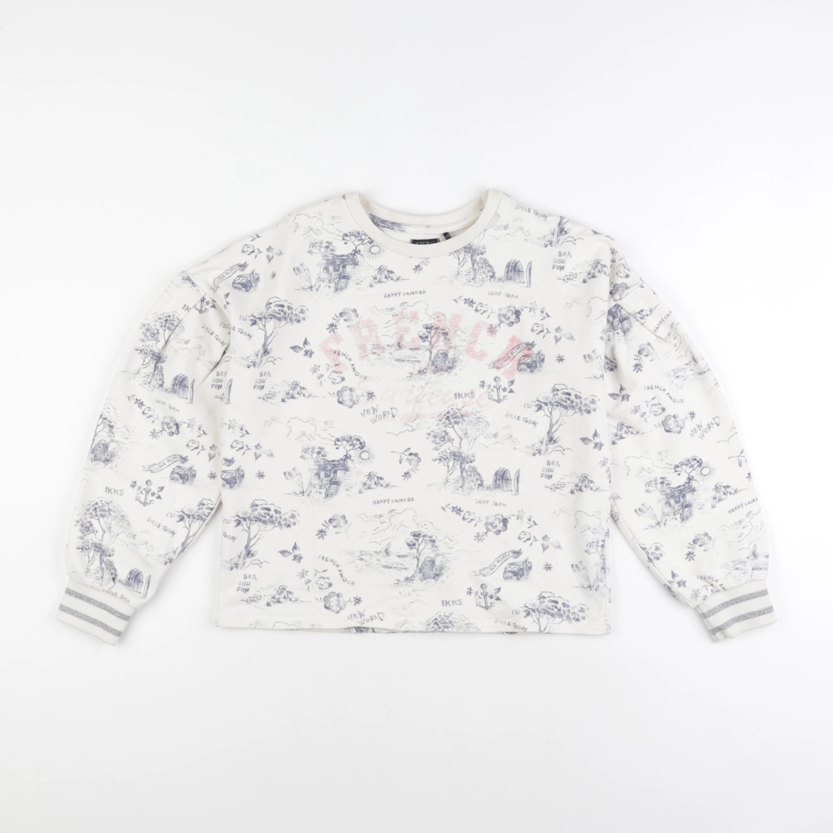 IKKS - sweat blanc - 12 ans