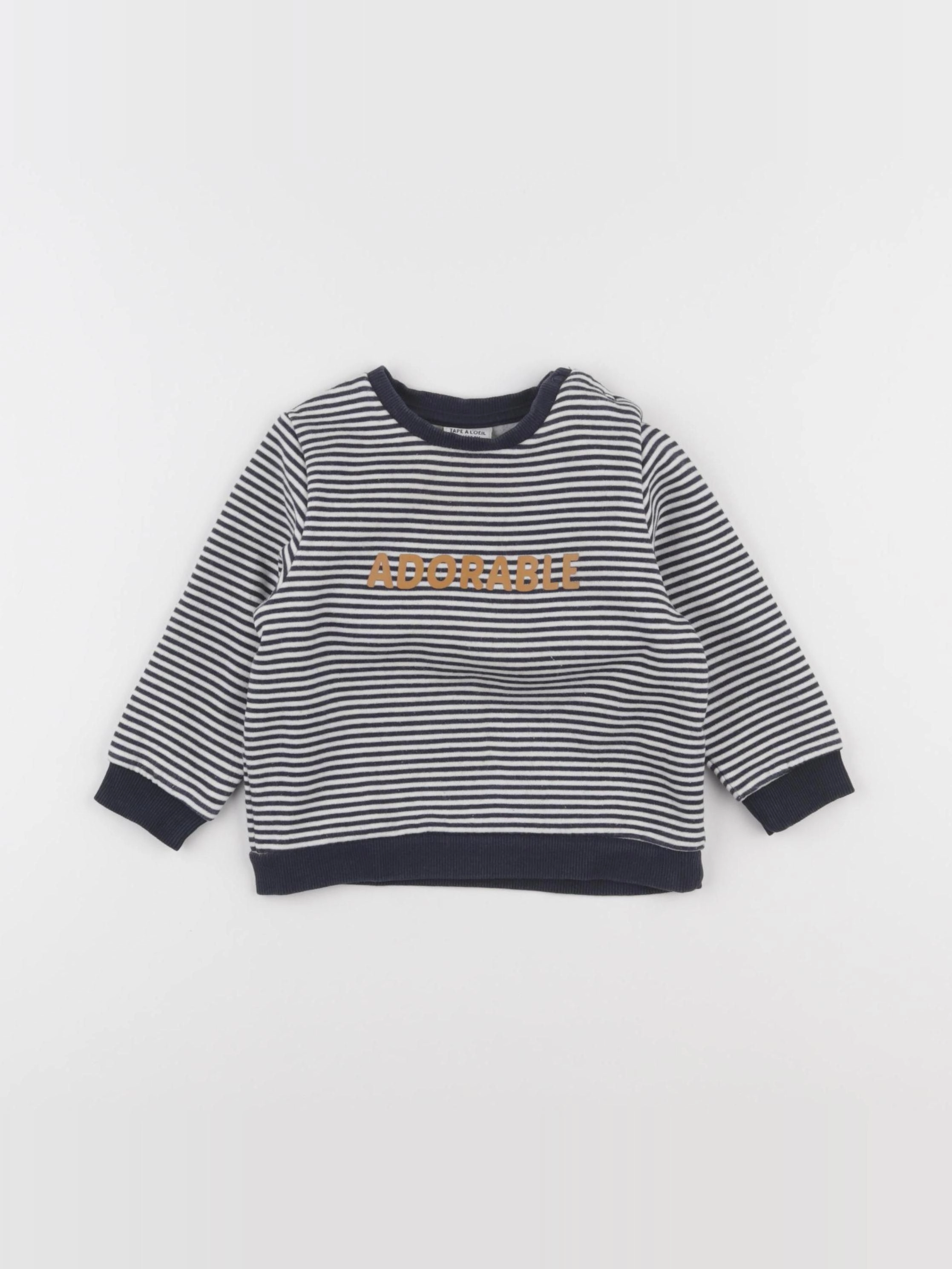 Tape à l'oeil - sweat bleu - 18 mois