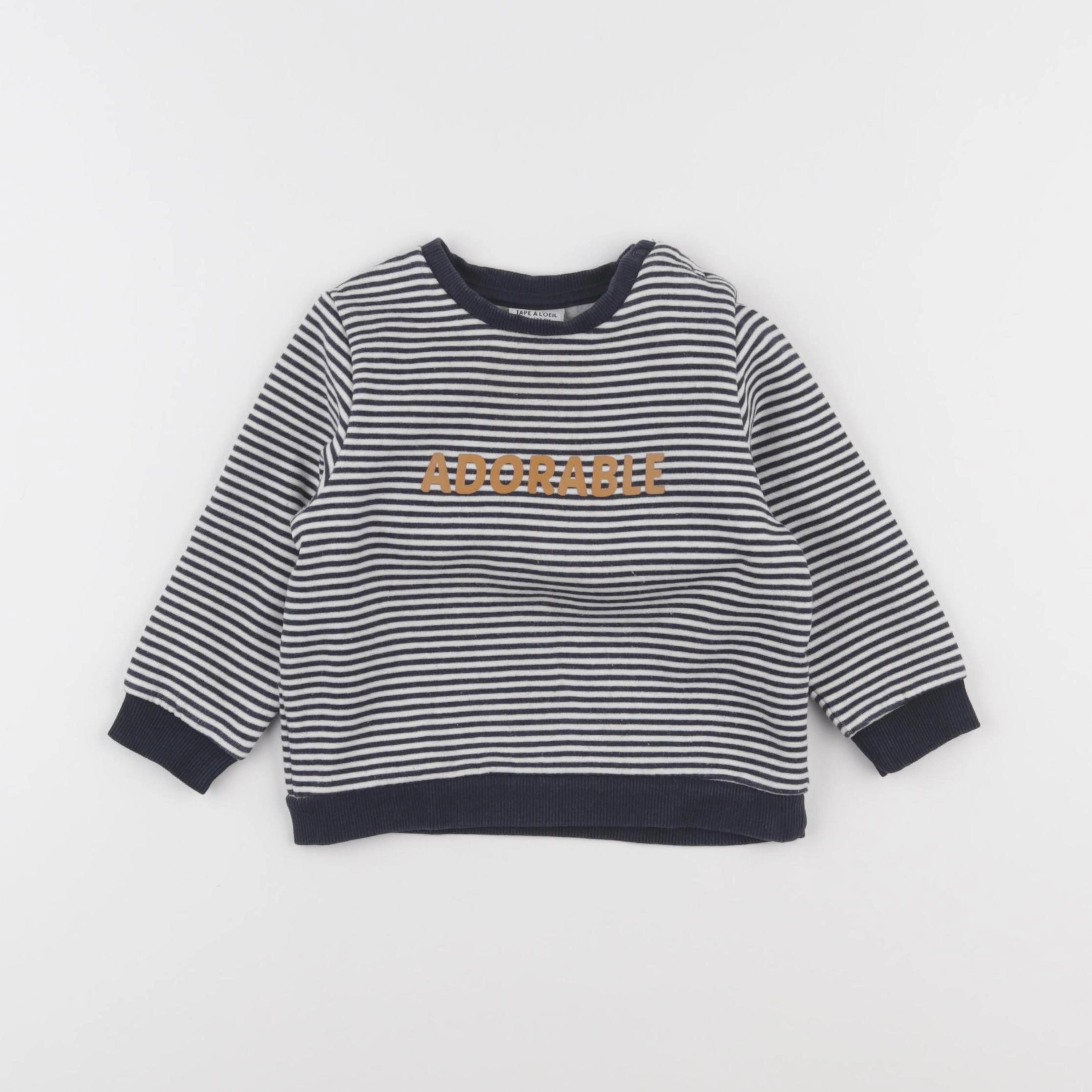 Tape à l'oeil - sweat bleu - 18 mois
