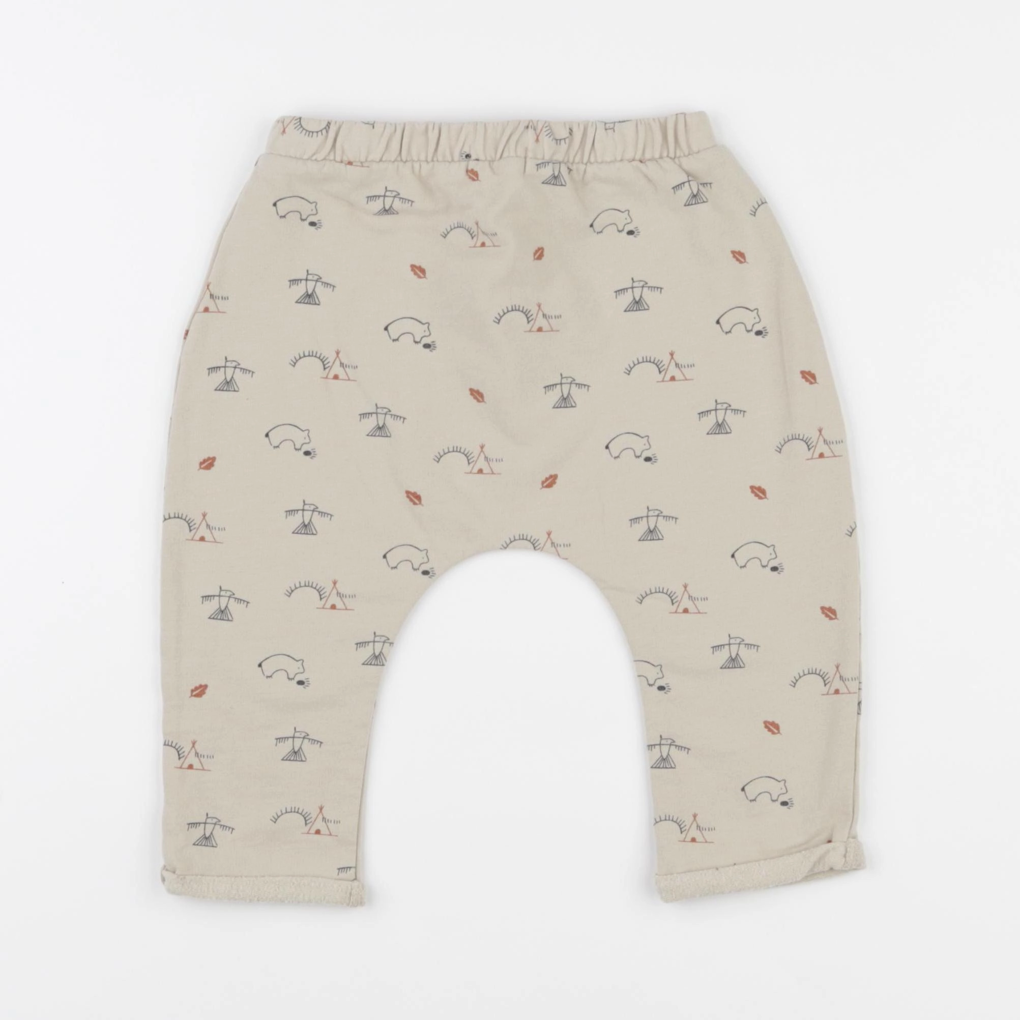 Vertbaudet - sarouel beige - 9 mois