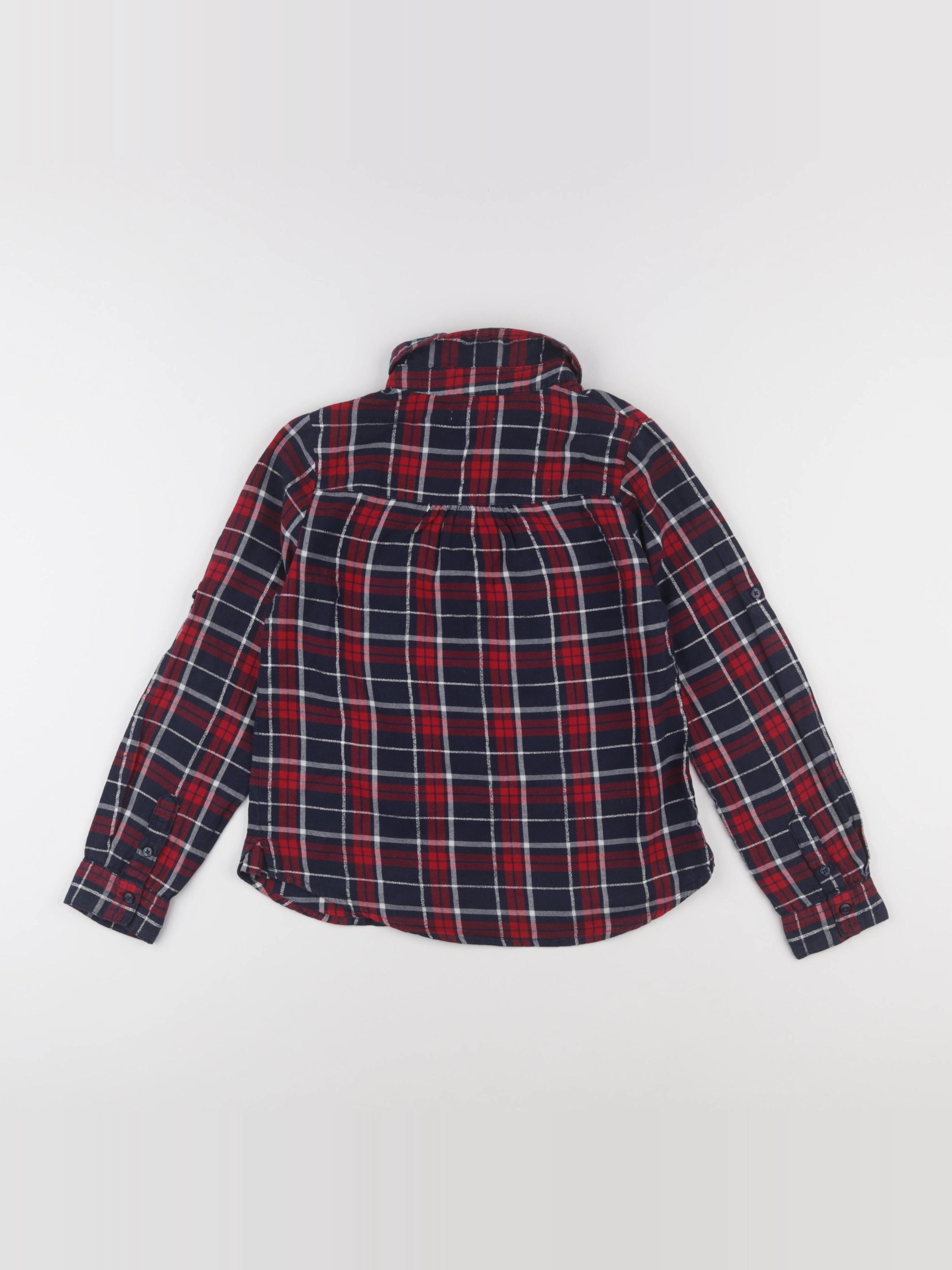 Vertbaudet - chemise bleu, rouge - 9 ans