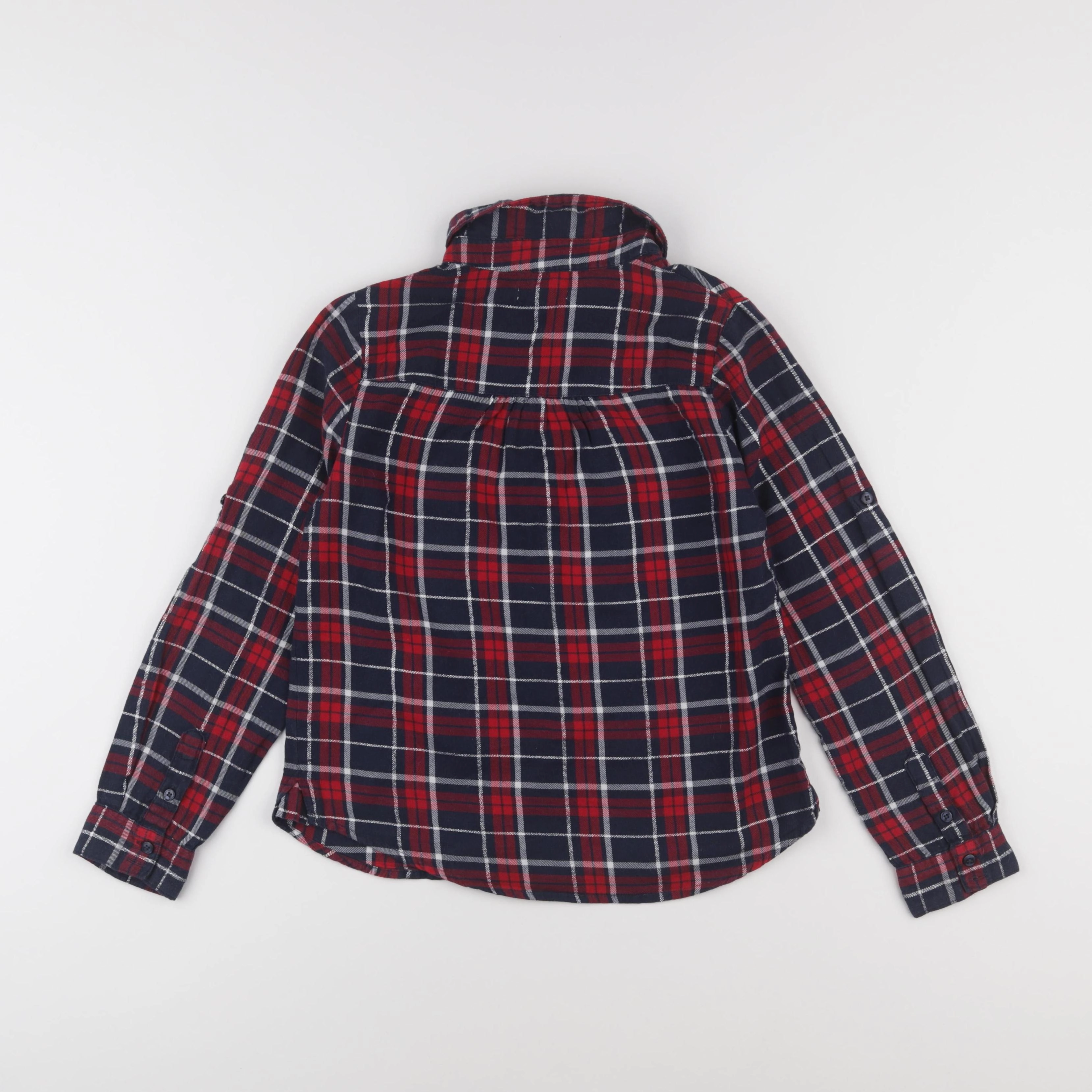 Vertbaudet - chemise bleu, rouge - 9 ans