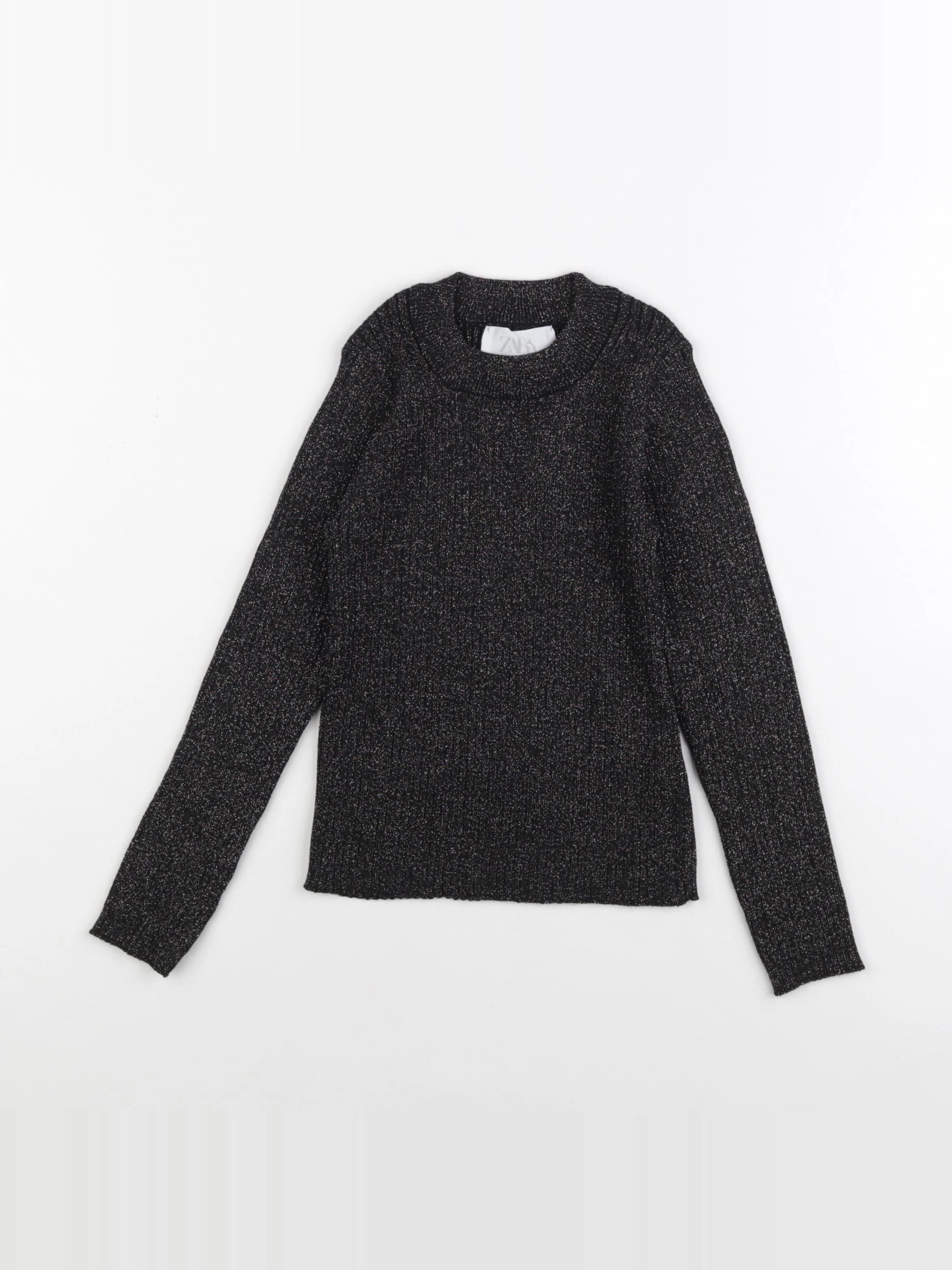 Zara - tee-shirt noir, argent - 8/9 ans