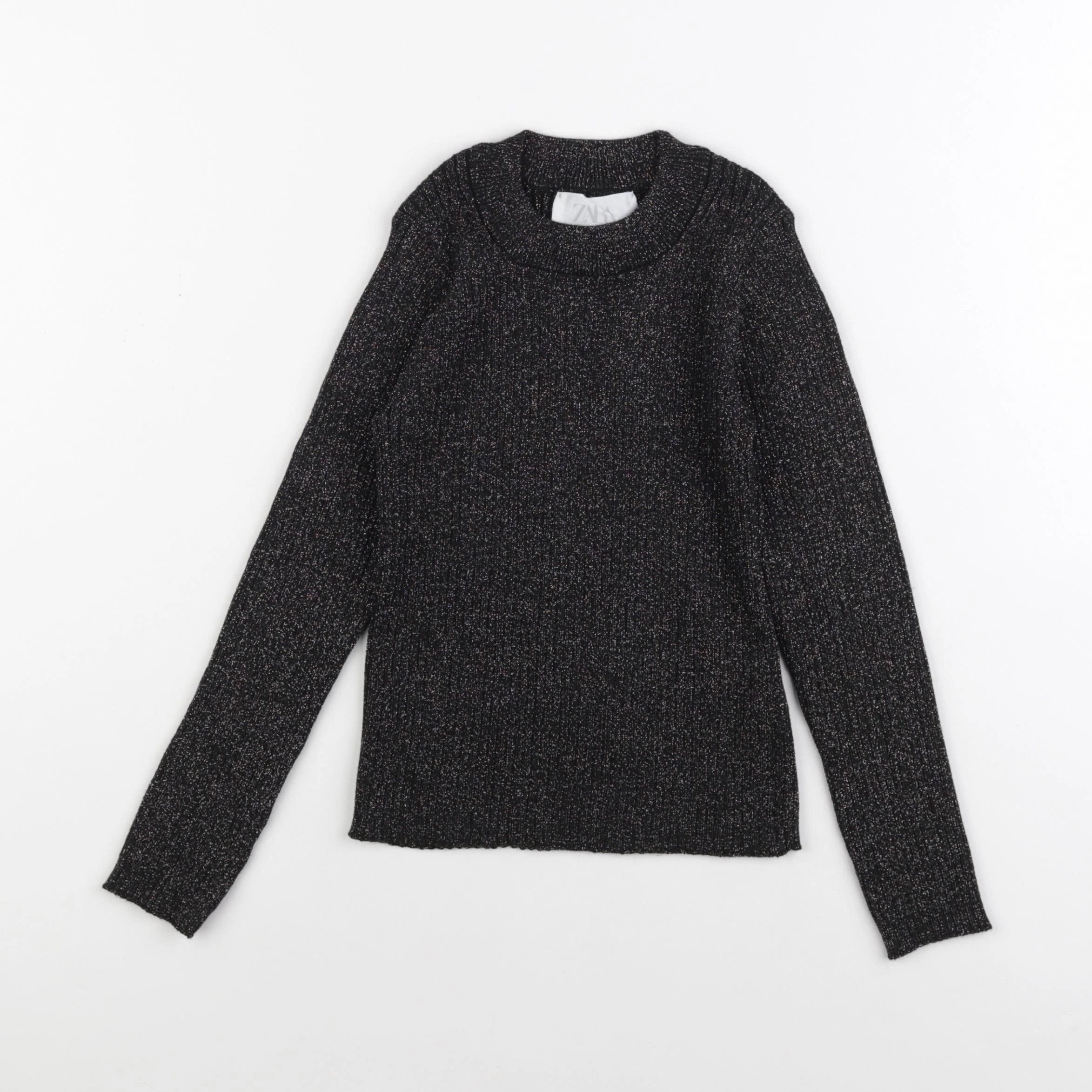 Zara - tee-shirt noir, argent - 8/9 ans