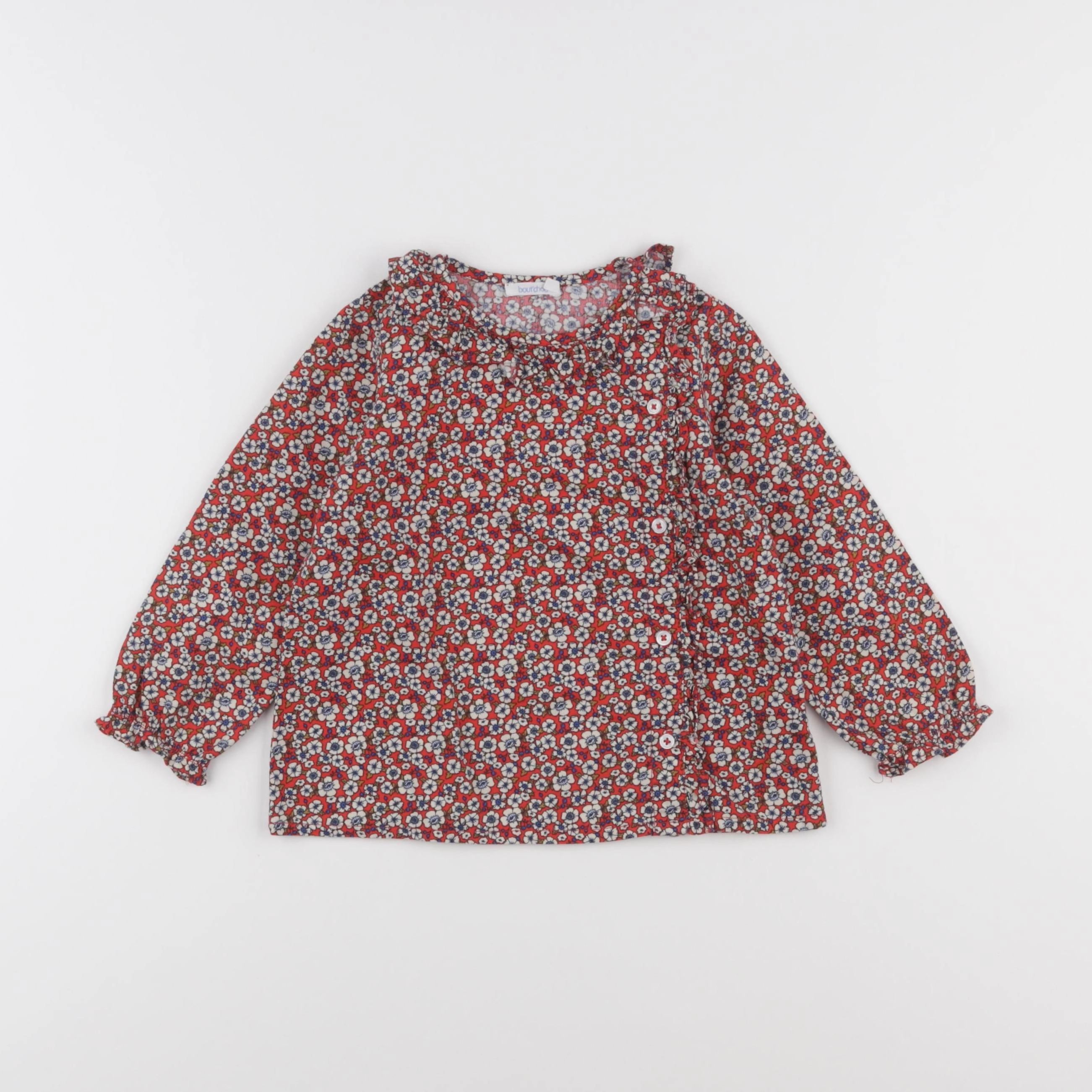 Boutchou - blouse rouge - 24 mois