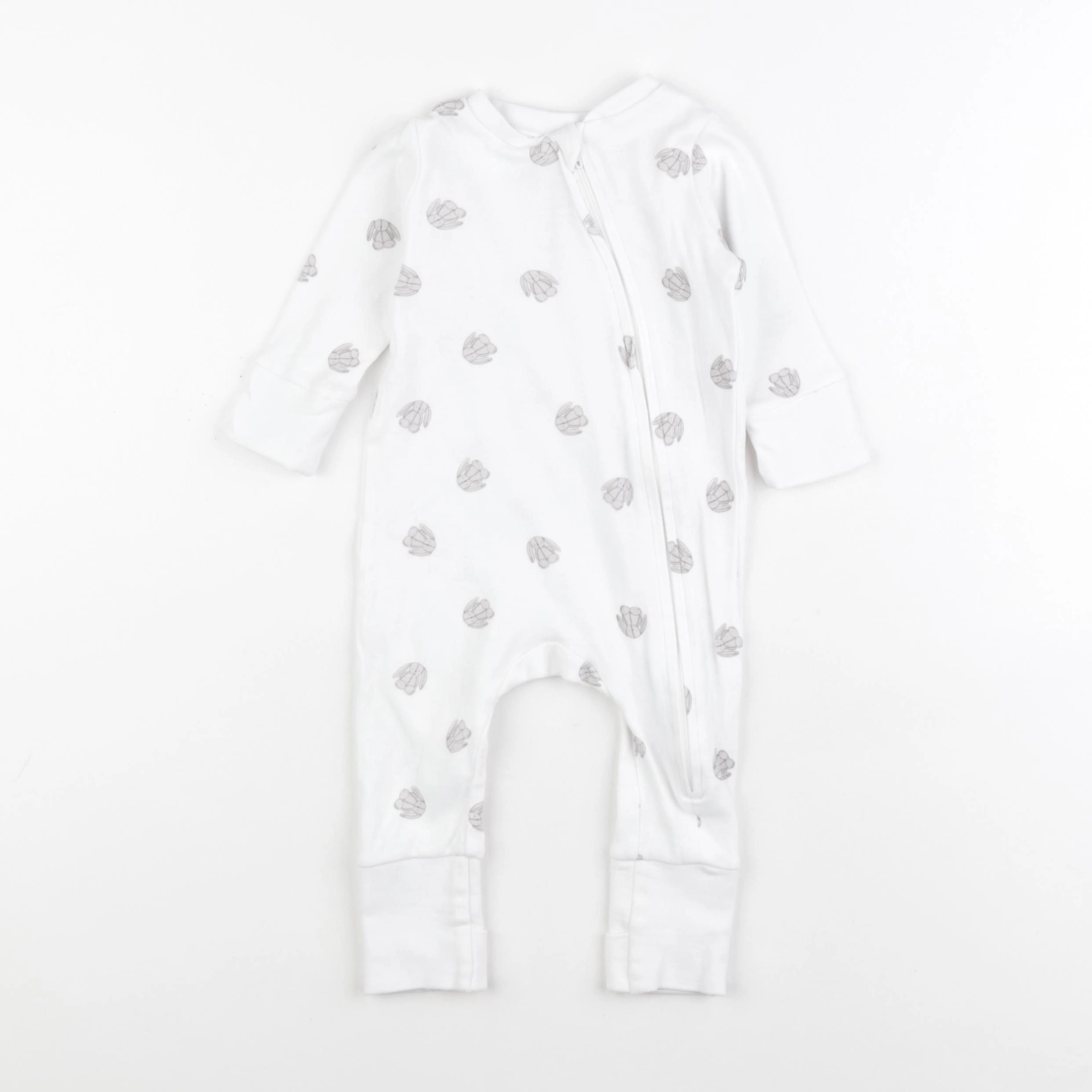 Zara - pyjama coton blanc - 3/6 mois
