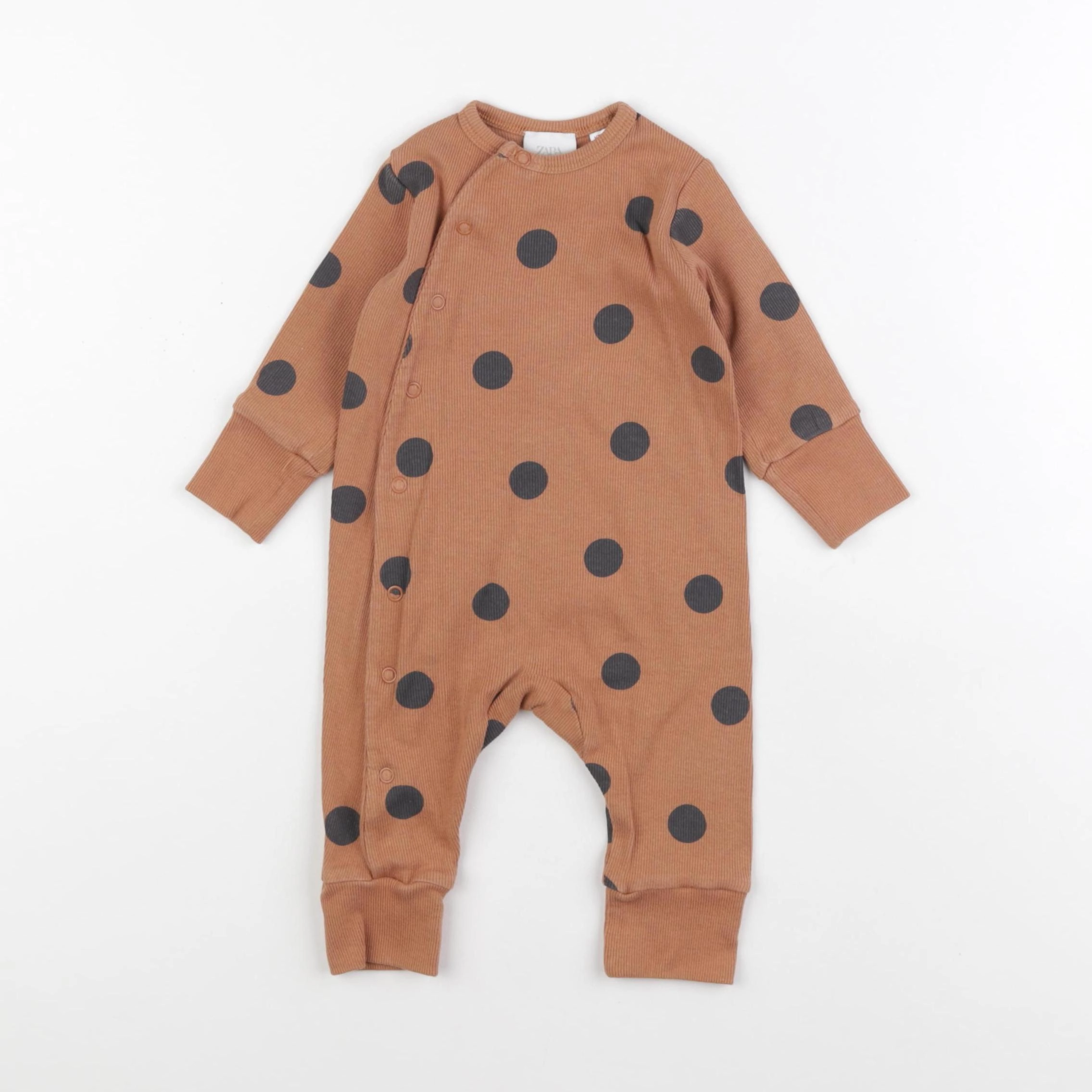 Zara - pyjama coton marron - 1/3 mois
