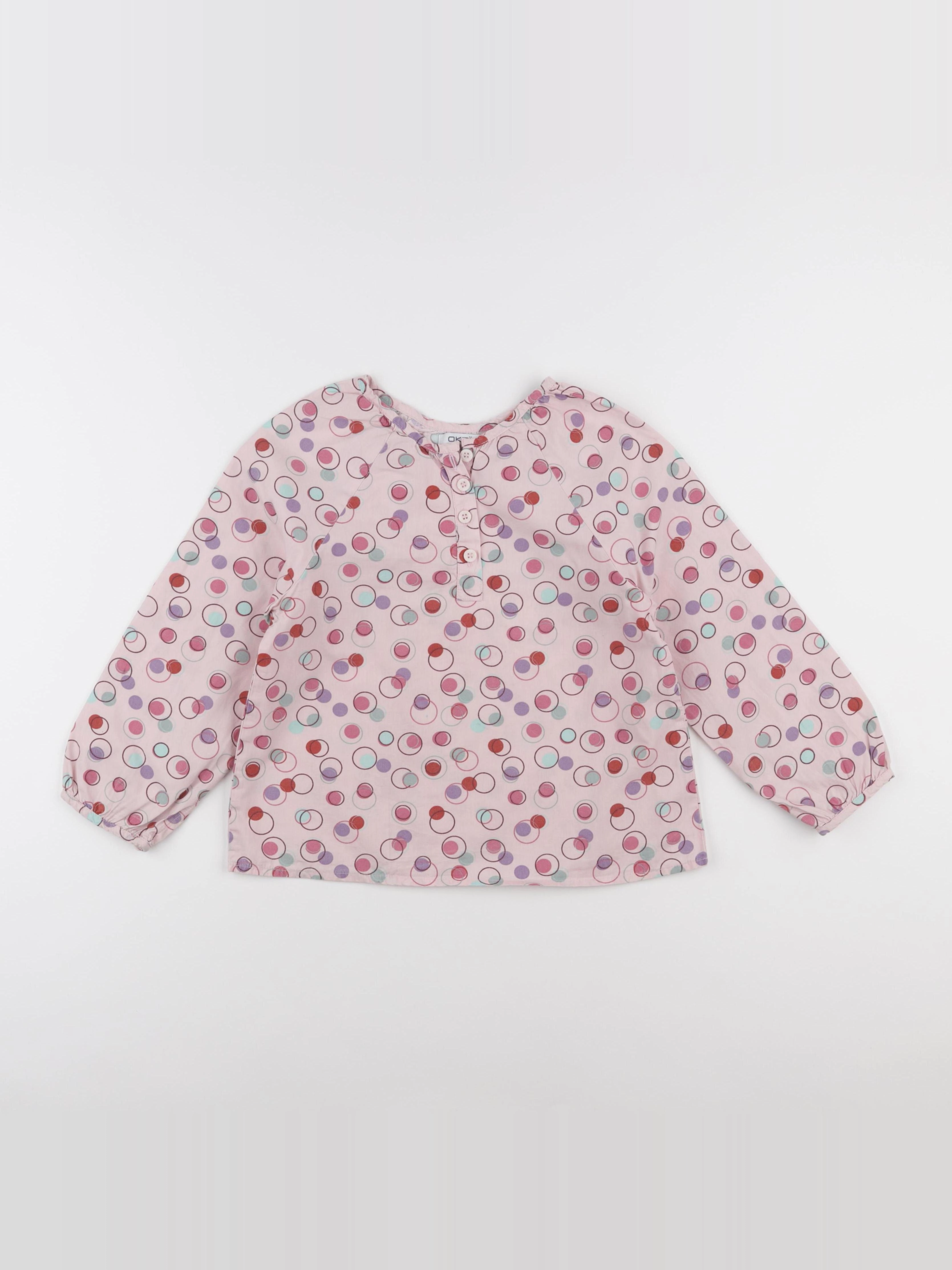 Okaidi - blouse rose - 8 ans