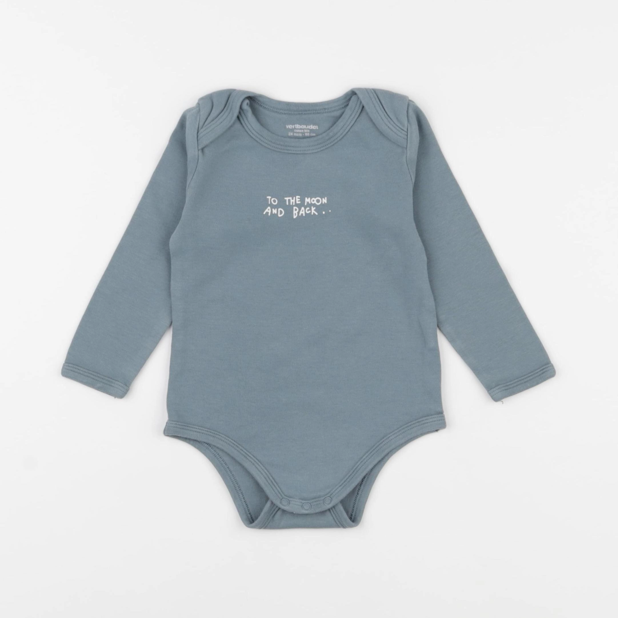 Vertbaudet - body gris - 24 mois