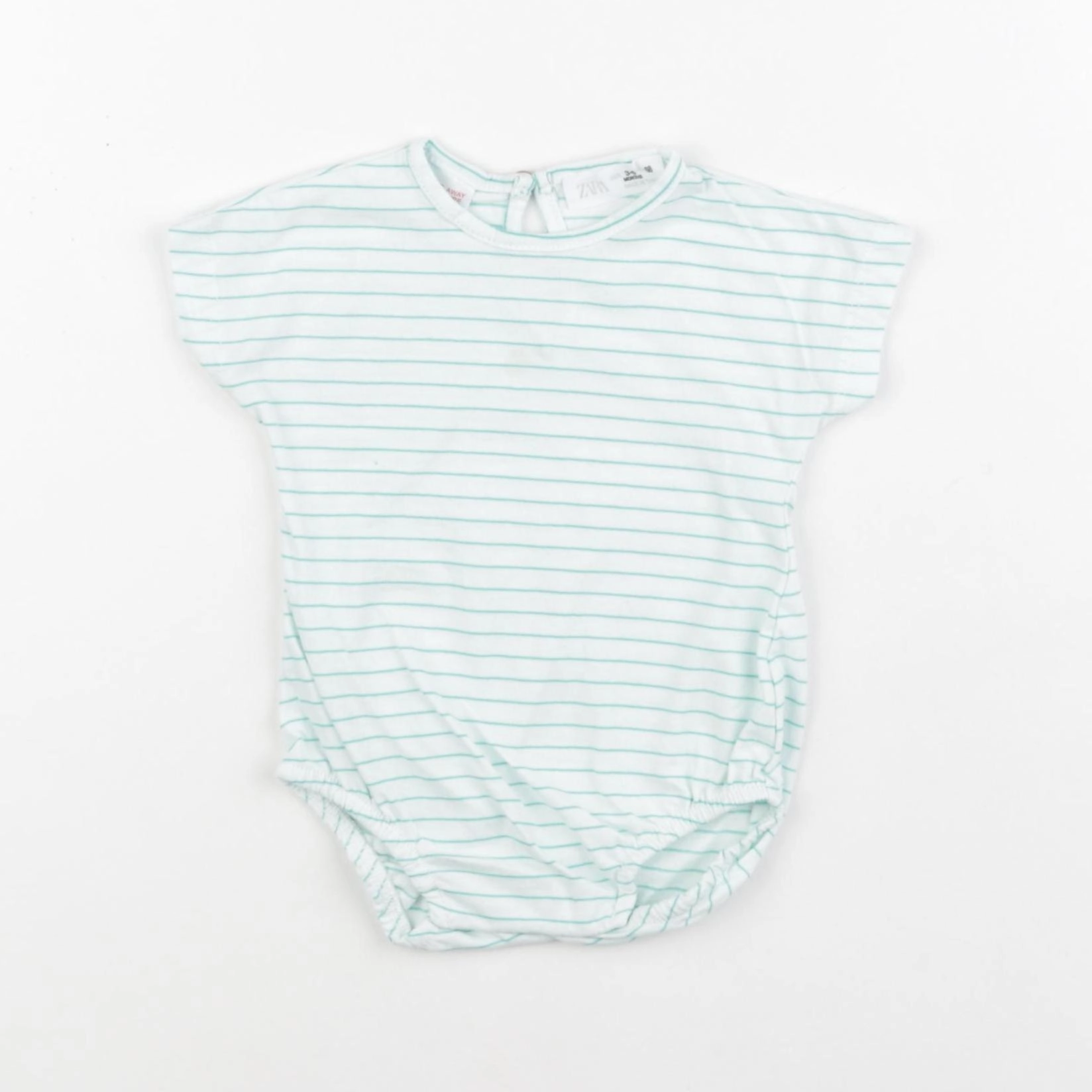 Zara - body blanc, vert - 3/6 mois
