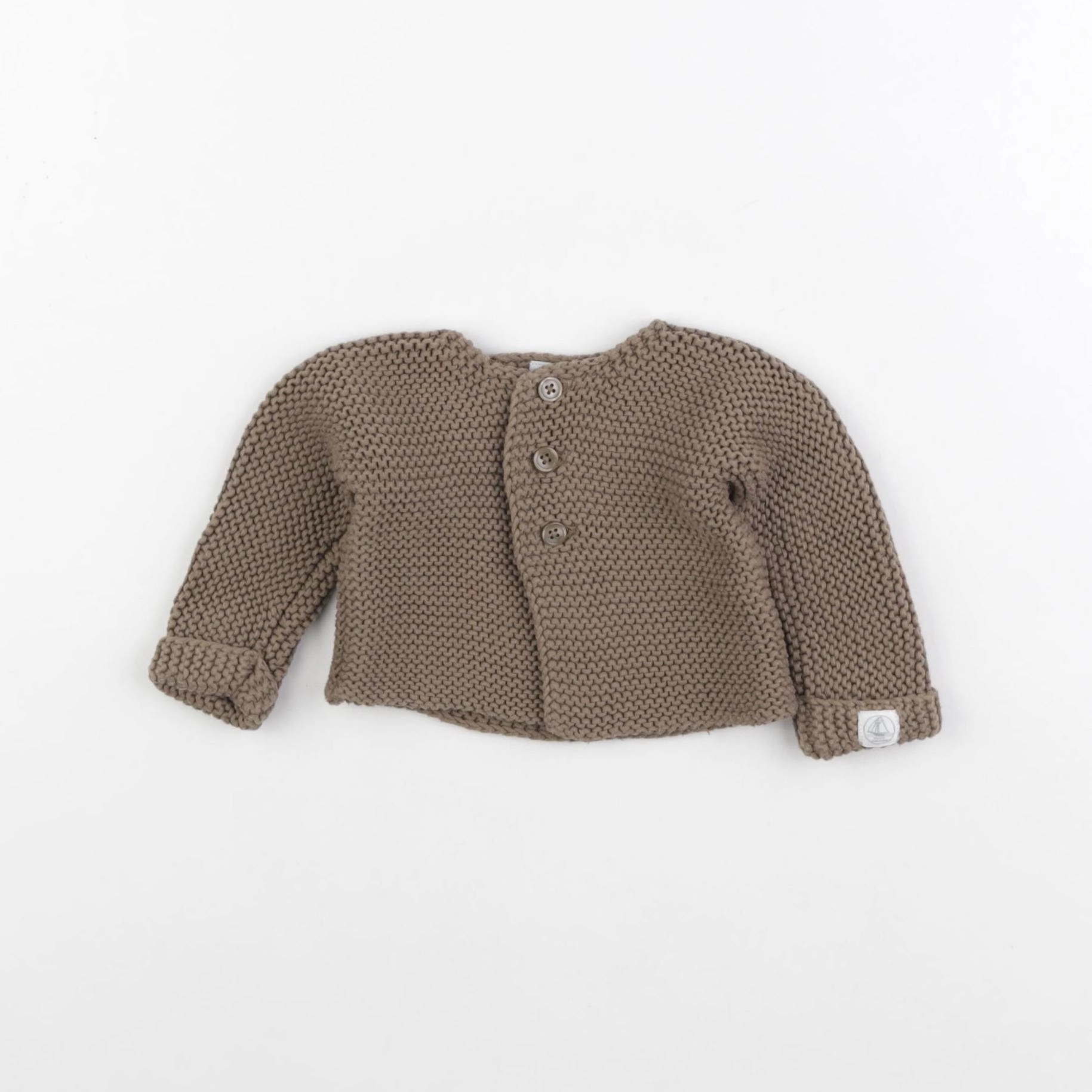Petit Bateau - gilet marron - 3 mois