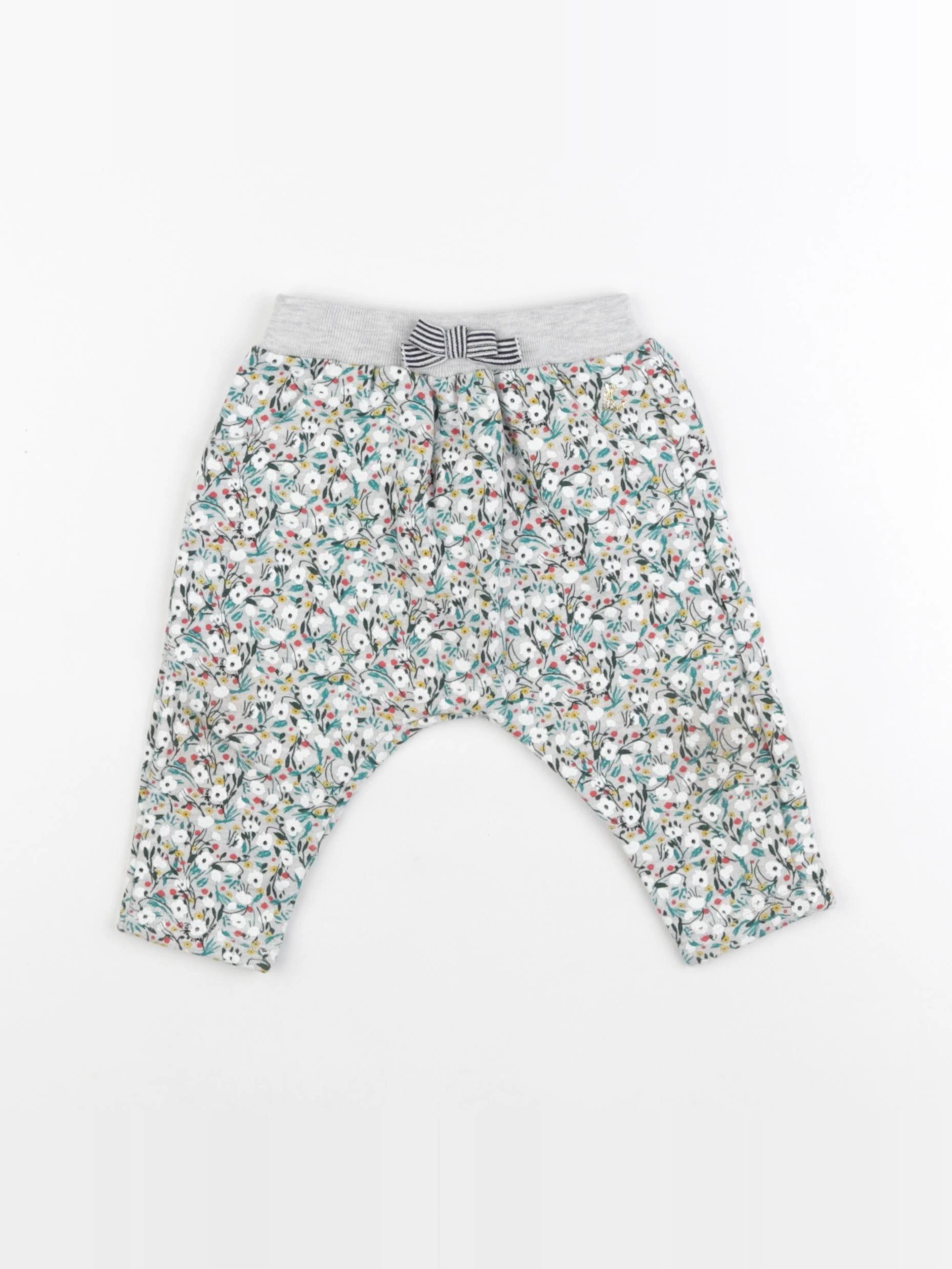 Petit Bateau - sarouel gris - 6 mois