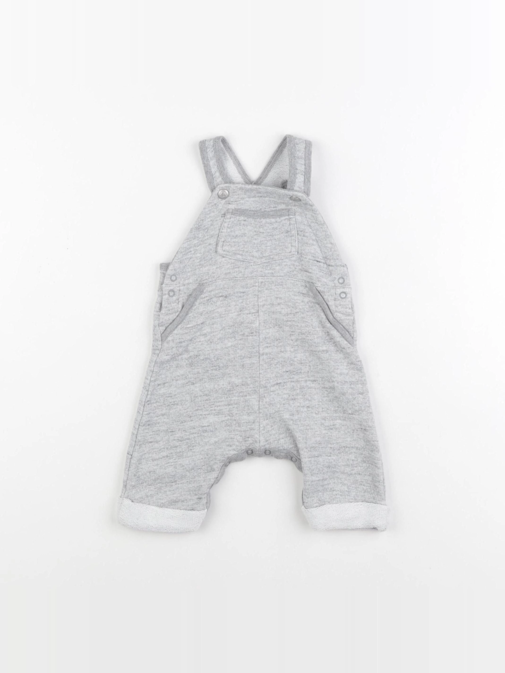 Petit Bateau - salopette gris - 3 mois