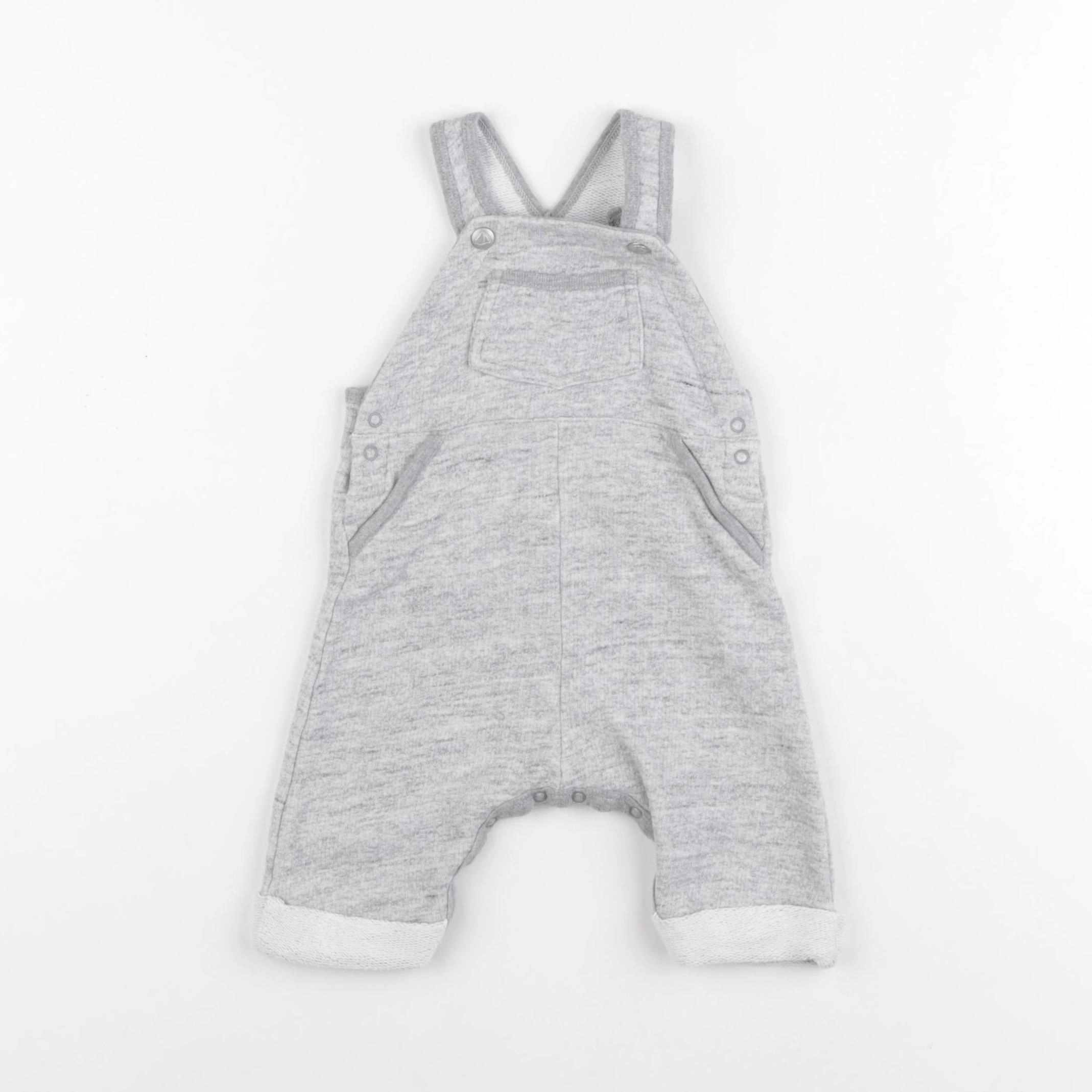 Petit Bateau - salopette gris - 3 mois