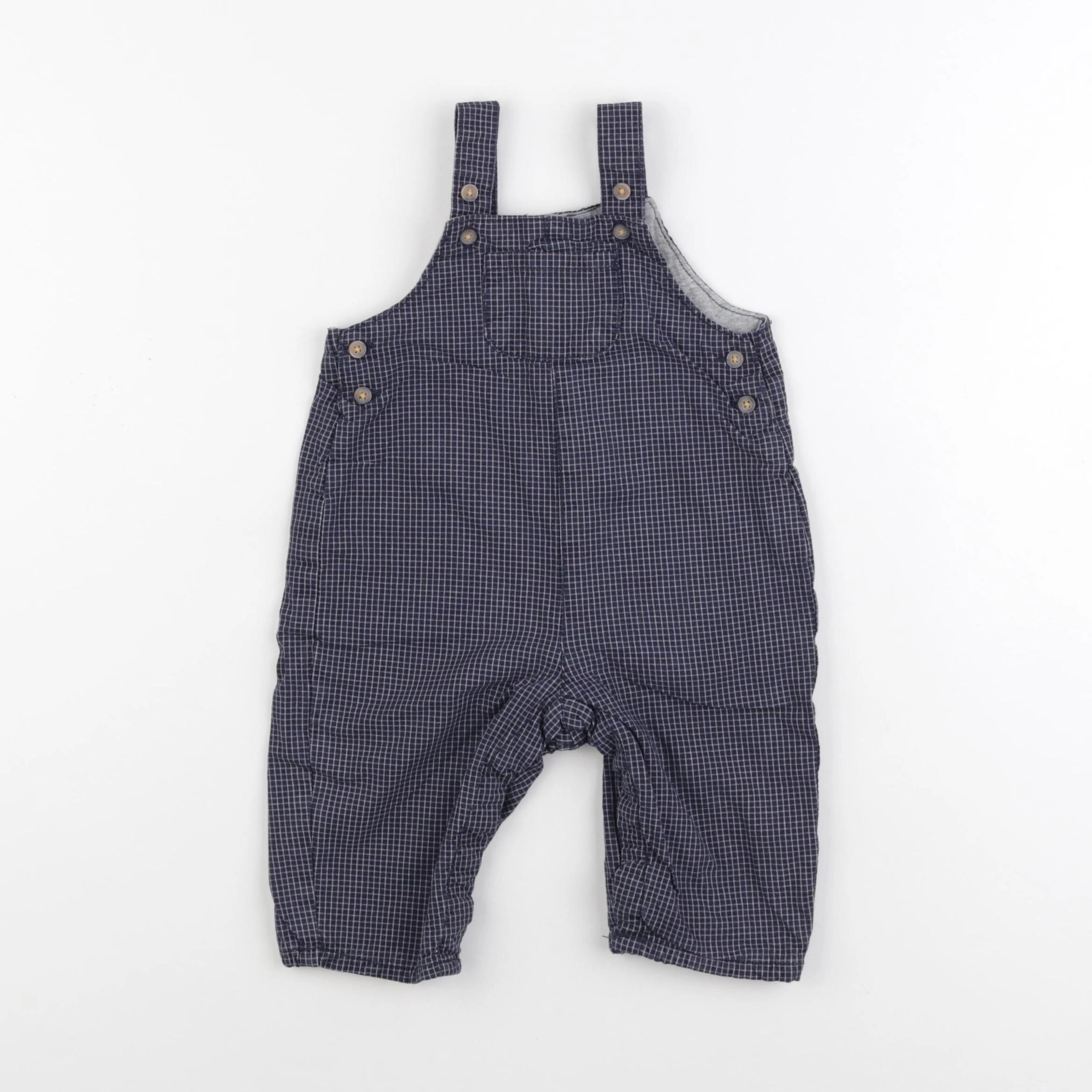 Boutchou - salopette doublé bleu - 6 mois
