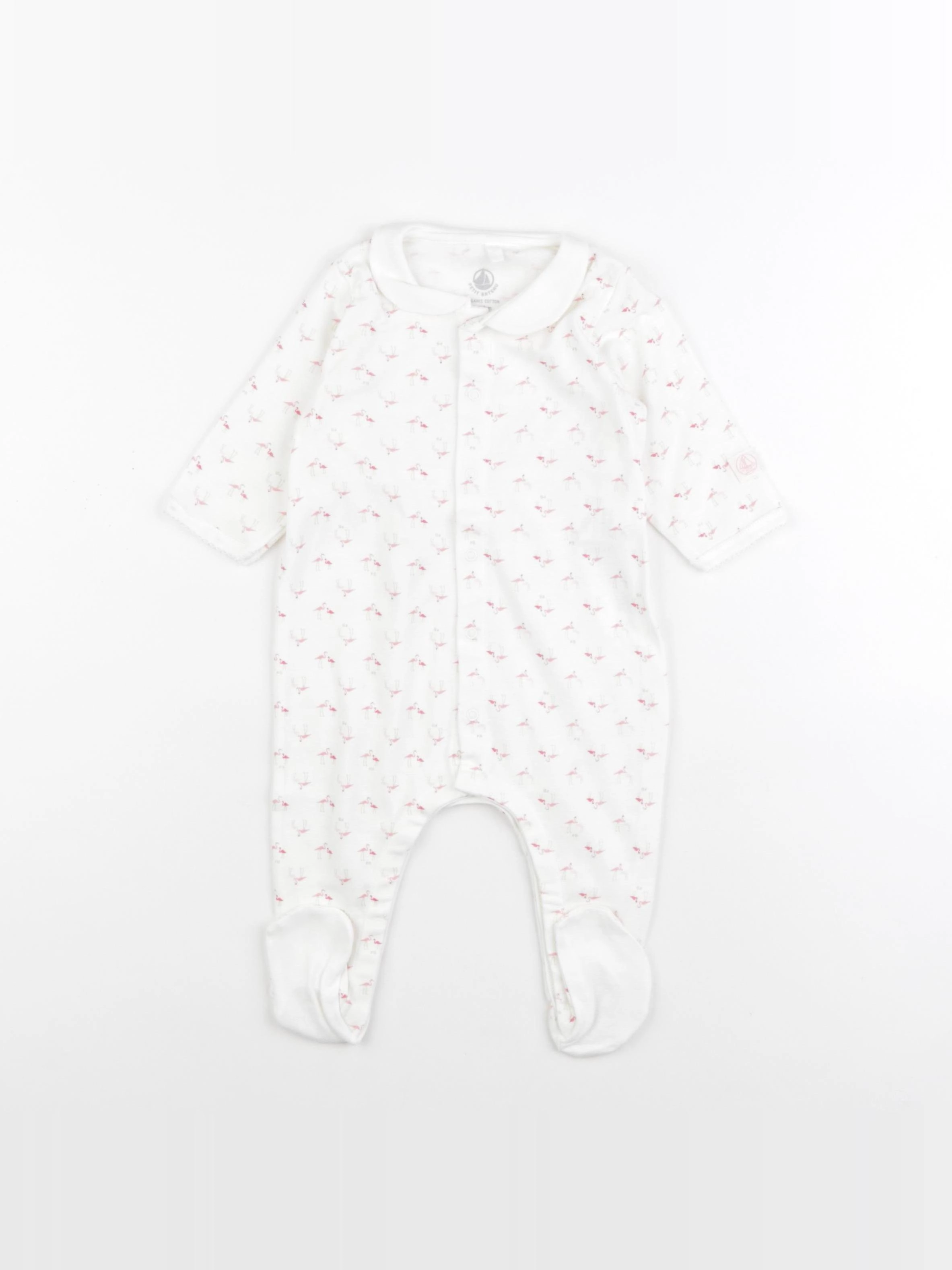 Petit Bateau - pyjama coton rose - 6 mois