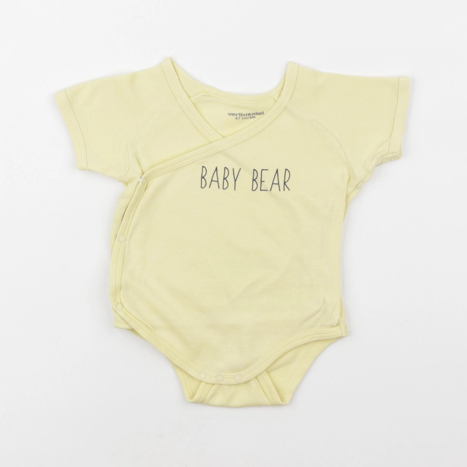 Vertbaudet - body jaune - 6 mois