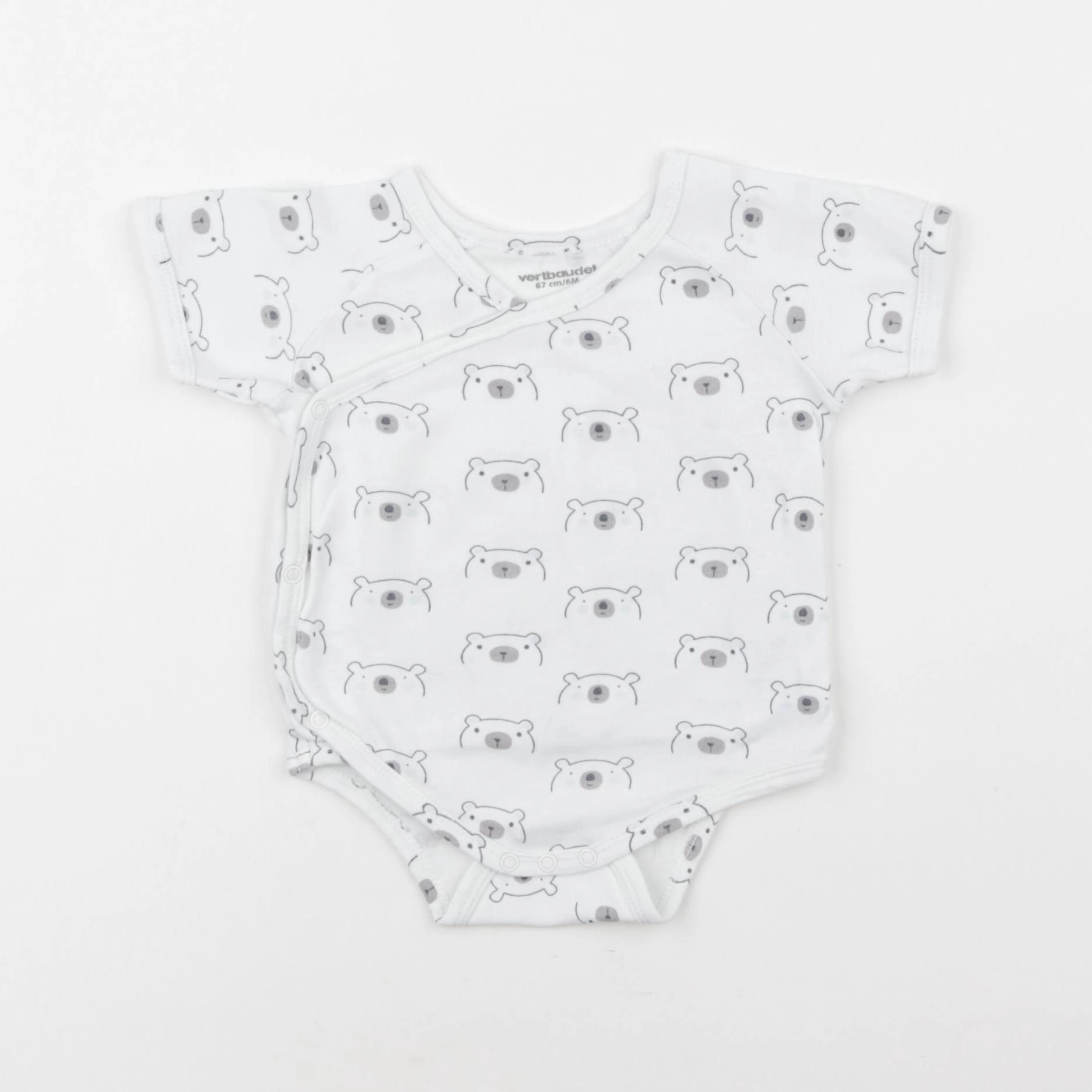 Vertbaudet - body blanc - 6 mois
