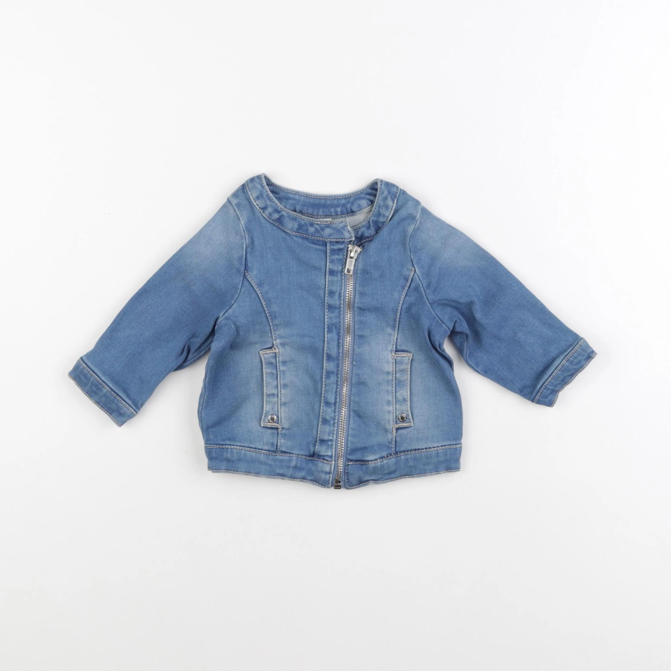 Tape à l'oeil - veste imprimé au dos bleu - 3 mois