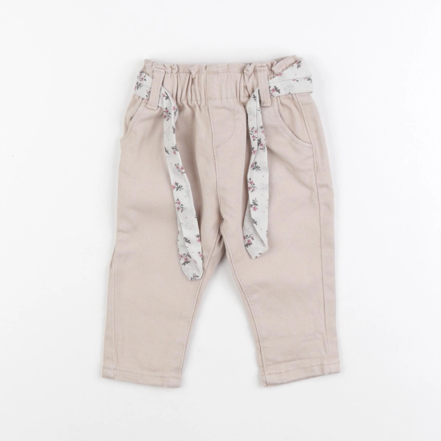 Vertbaudet - jean beige - 6 mois