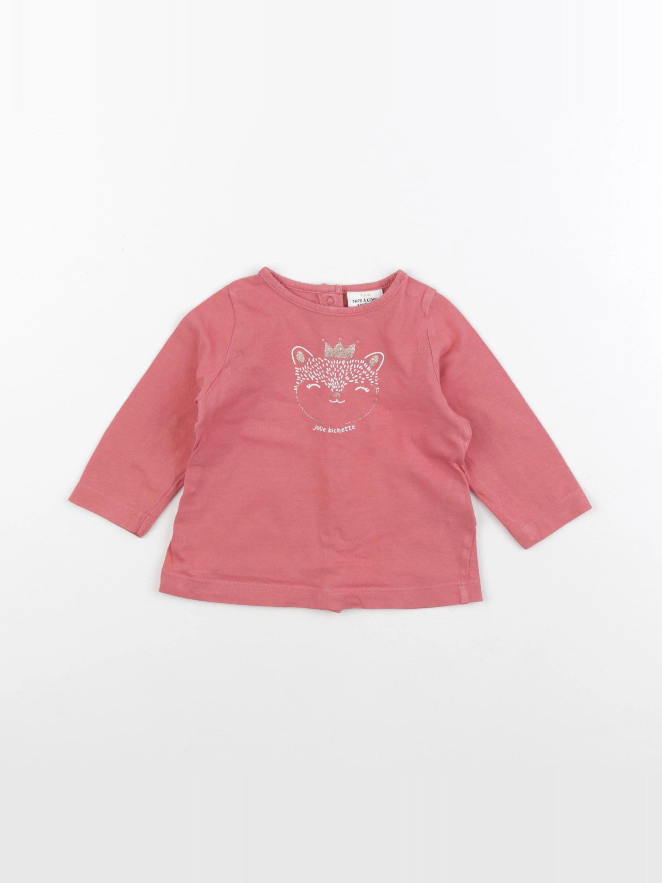Tape à l'oeil - tee-shirt rose - 9 mois