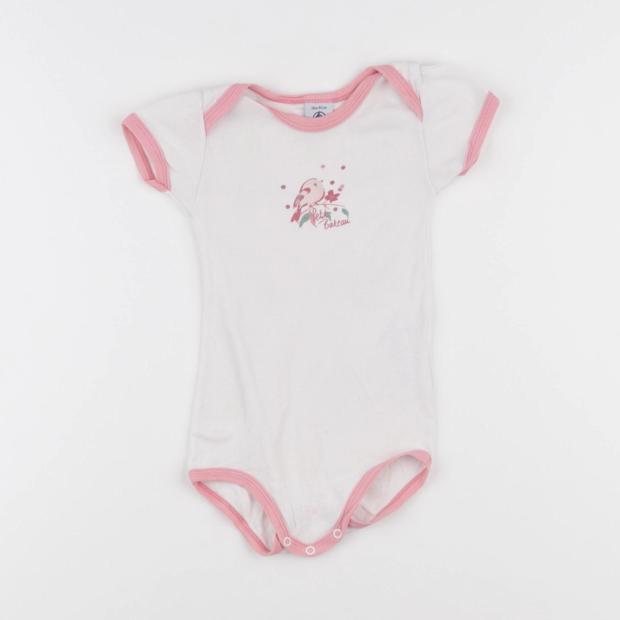Petit Bateau - body blanc - 18 mois
