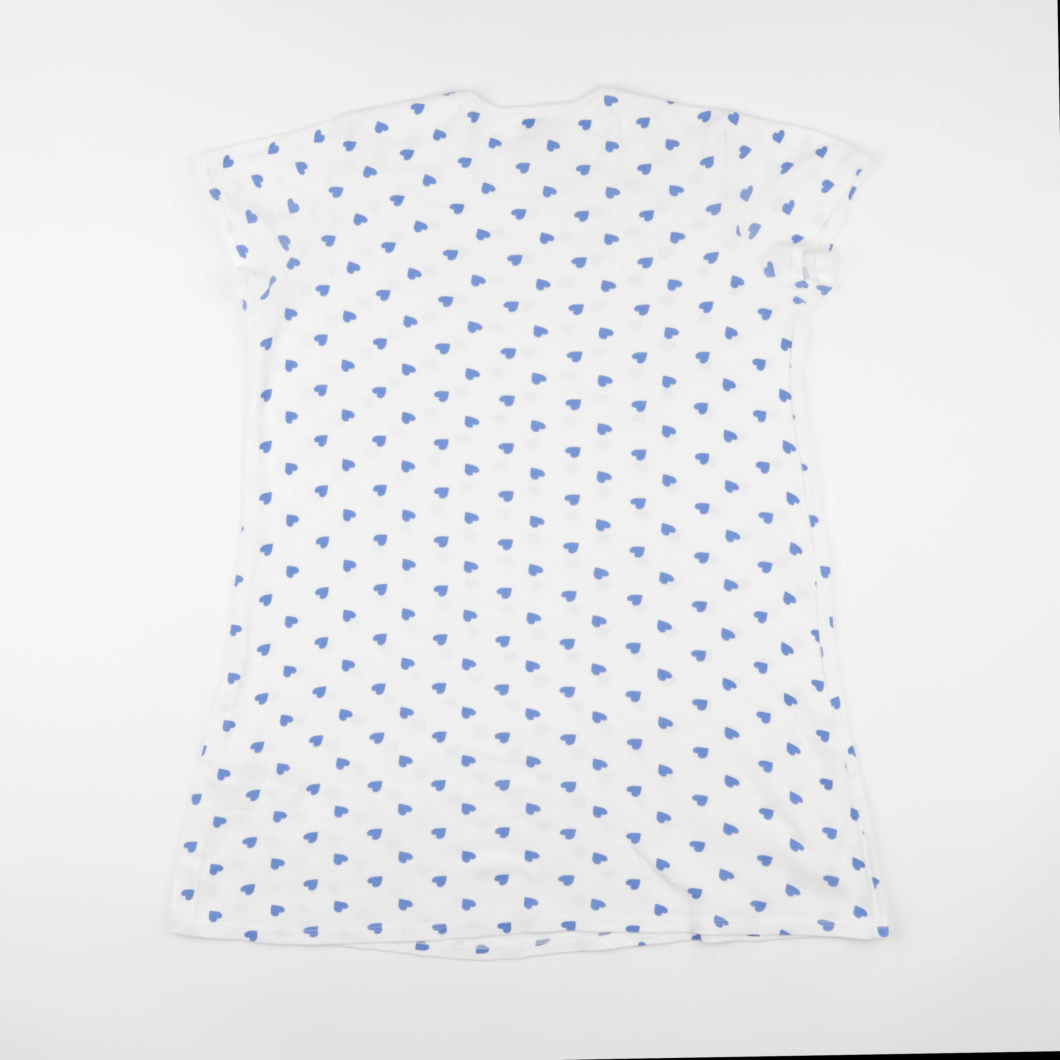 Petit Bateau - chemise de nuit coton blanc, bleu - 14 ans