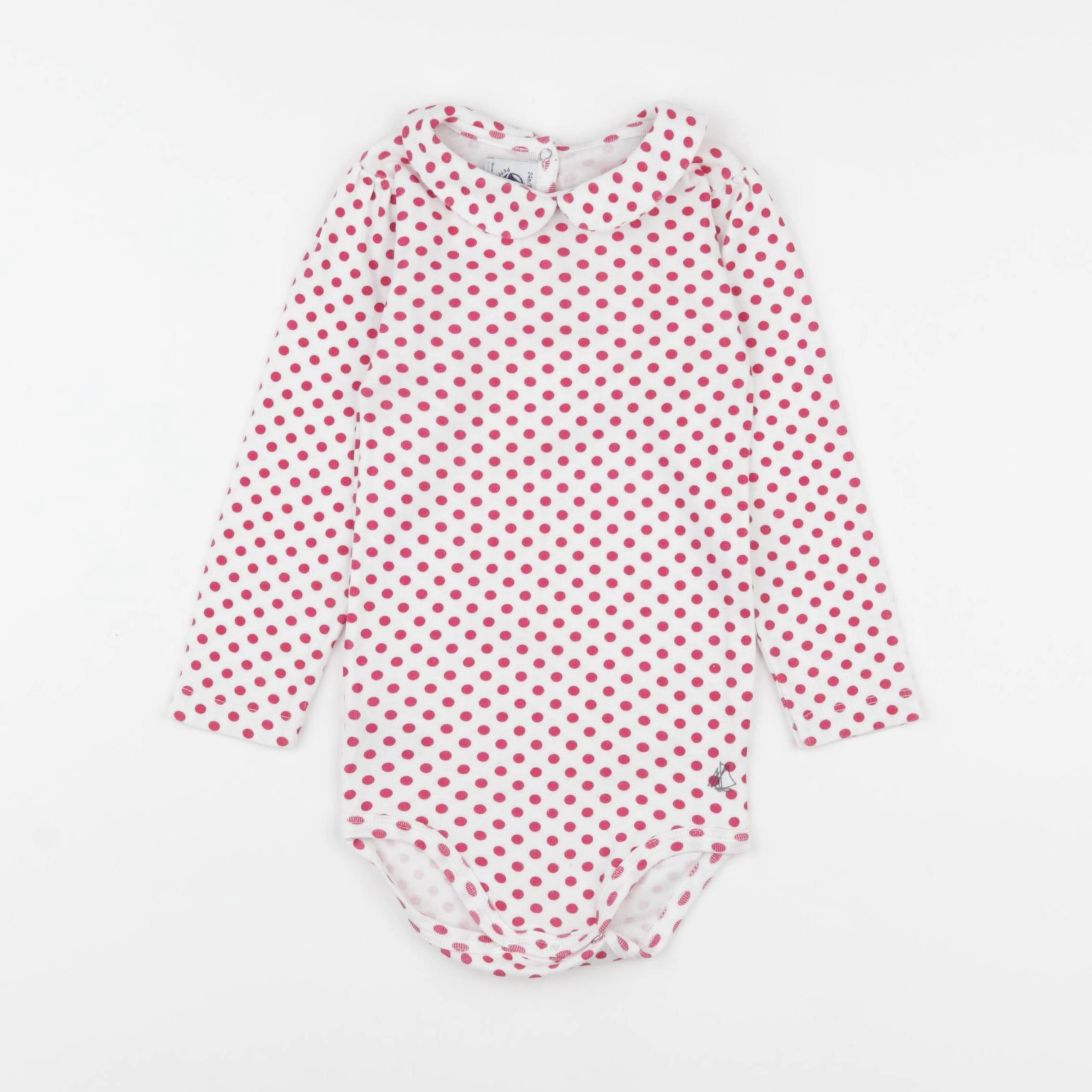 Petit Bateau - body à col rose - 24 mois