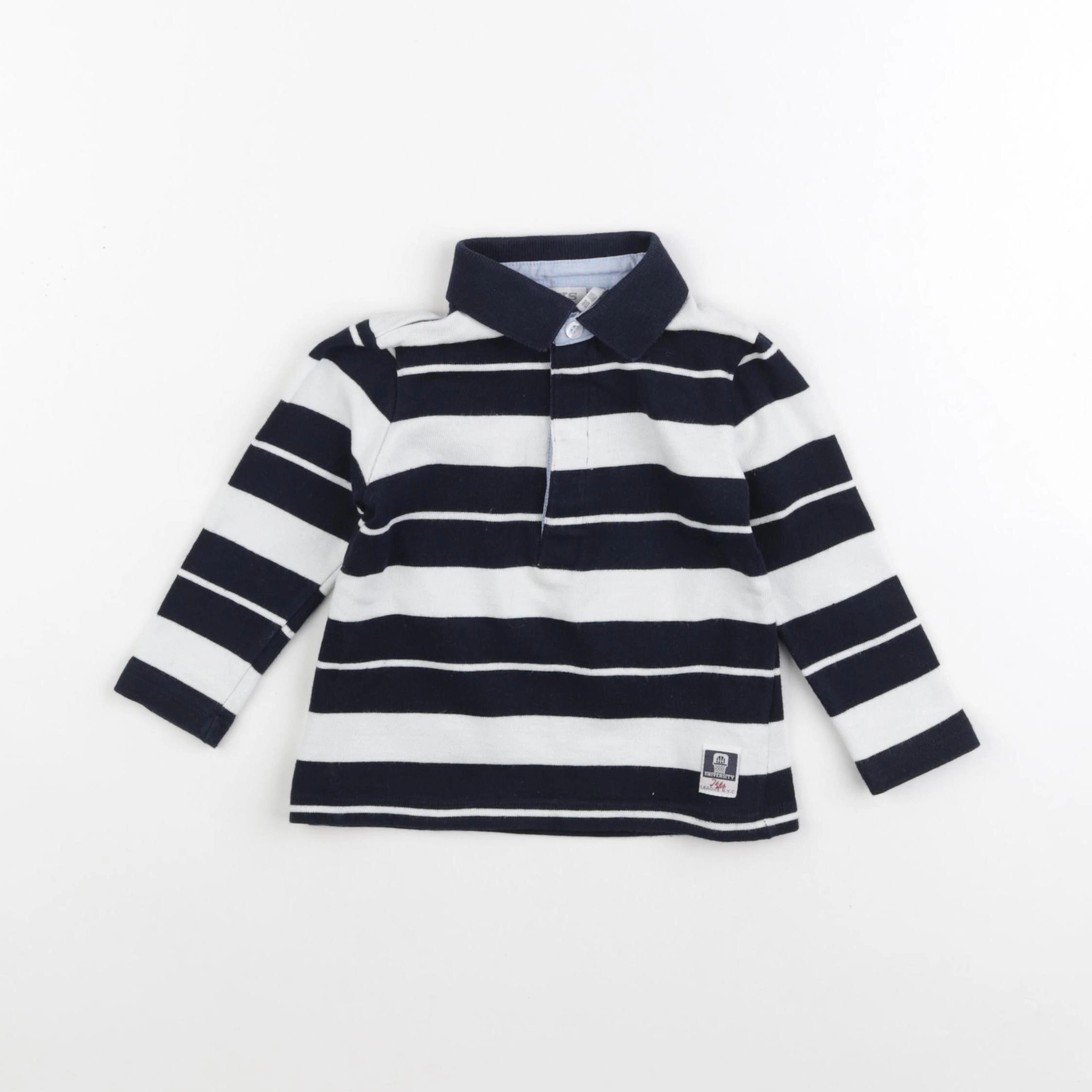IKKS - polo bleu - 18 mois