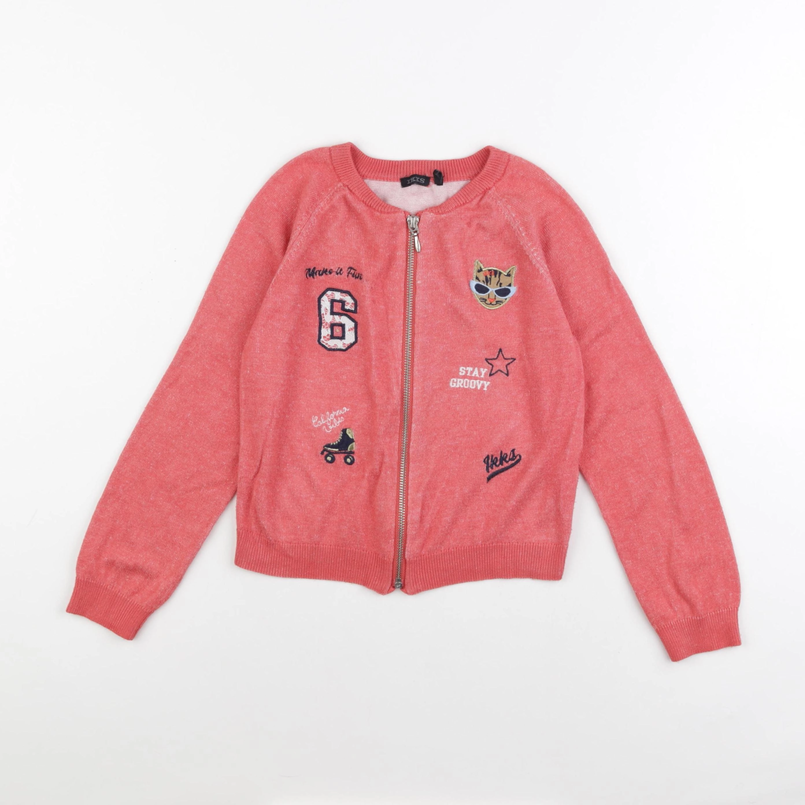 IKKS - gilet orange - 8 ans