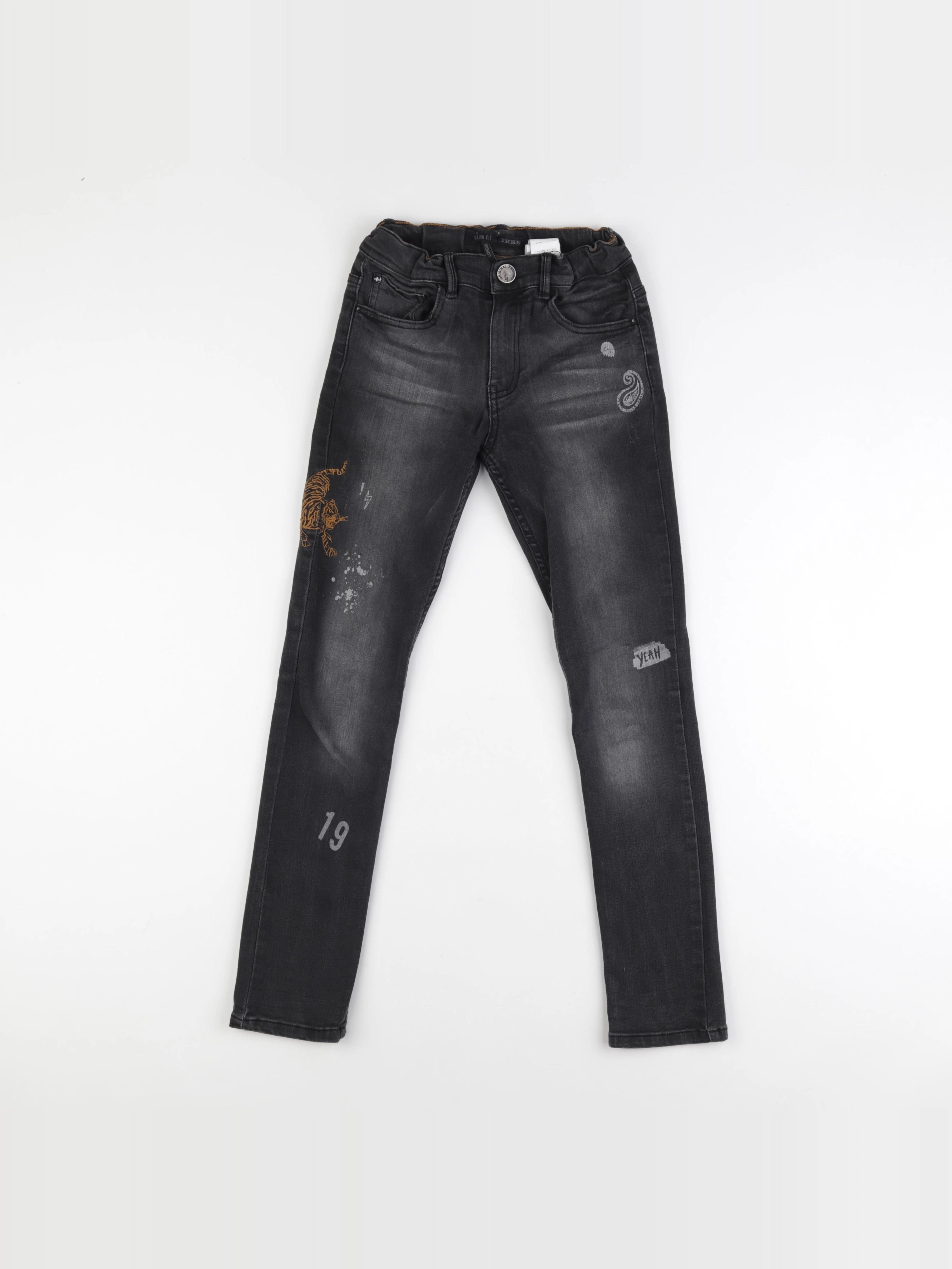 IKKS - jean gris - 10 ans