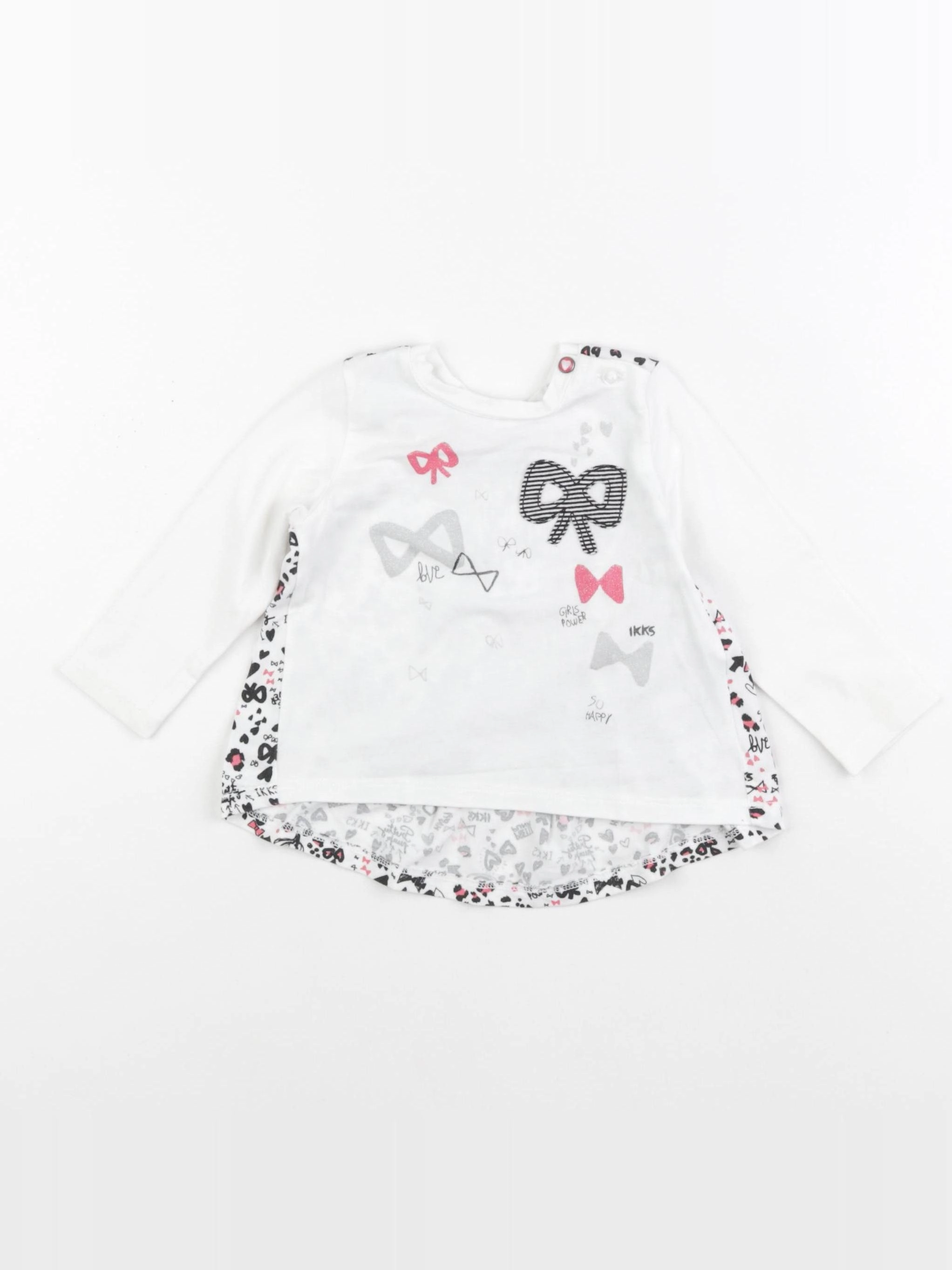 IKKS - tee-shirt blanc - 12 mois
