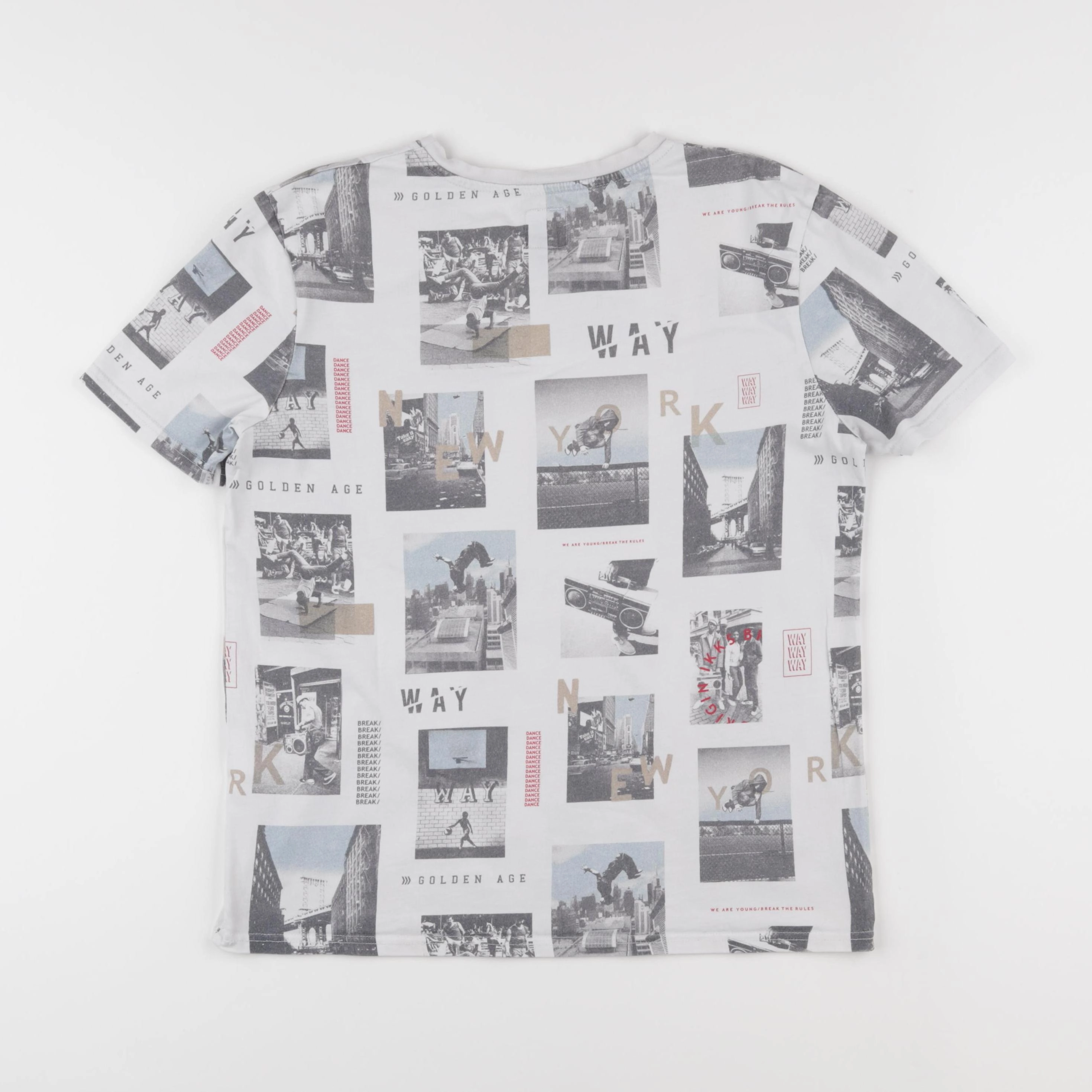 IKKS - tee-shirt blanc, gris - 14 ans